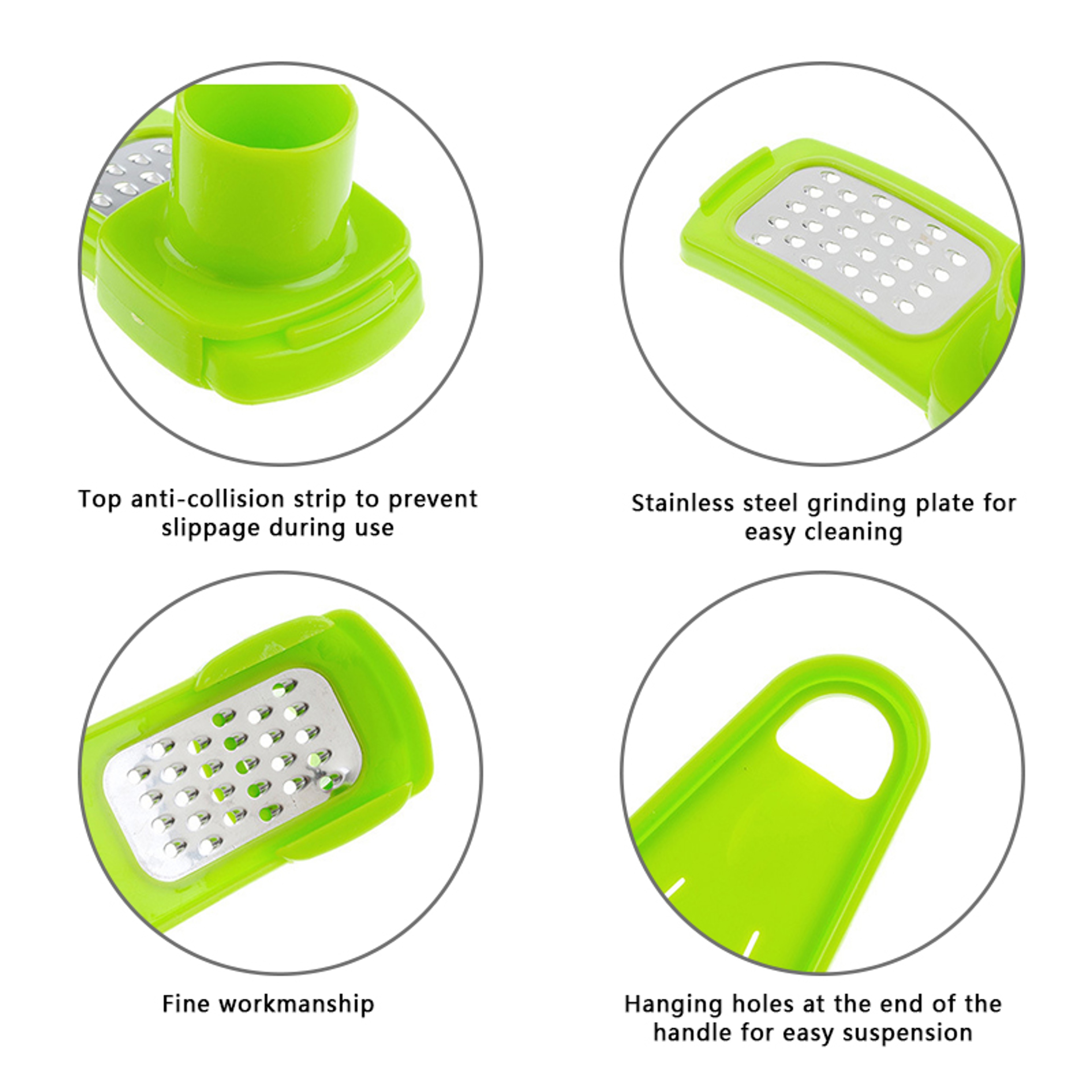 Multi Function Ginger Grater Garlic Grater Lemon Zester Kitchen Tool Stainless Steel Grater – view 5