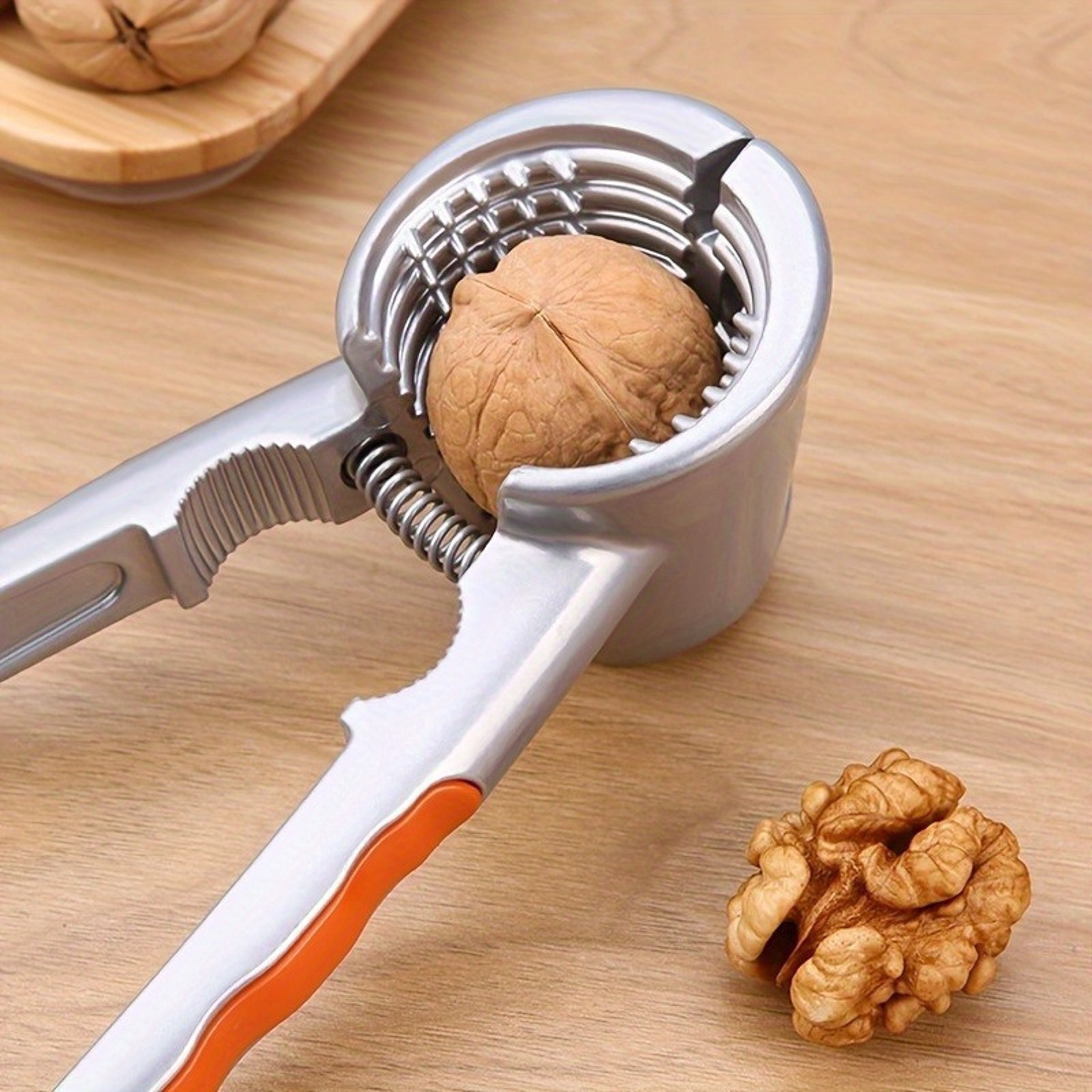 Ergonomic Double Head Nutcracker Tool Heavy Duty Walnut & Hazelnut Cracker Multi-Functional Nut Opener – view 2