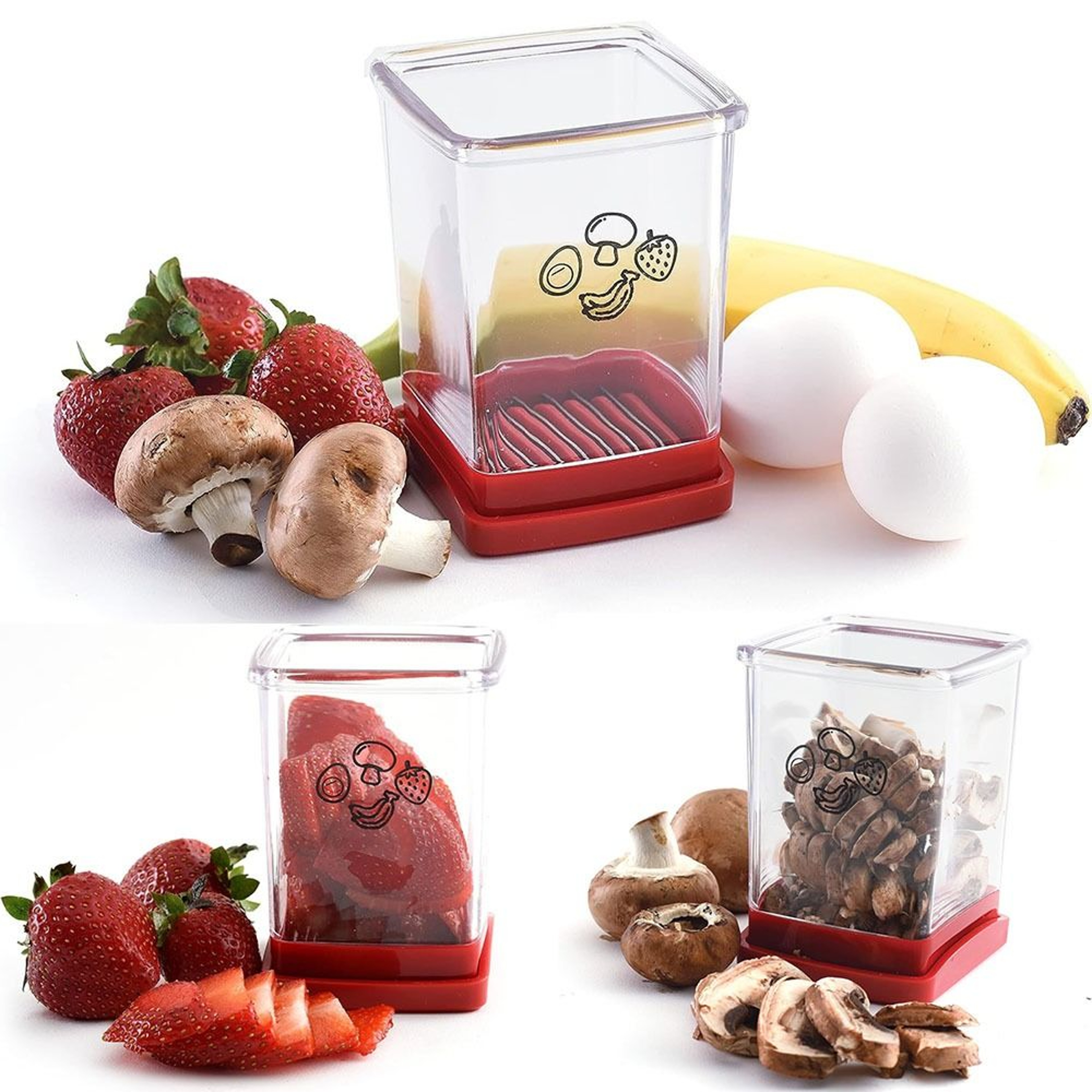 Speed Slice Multifunction Vegetable & Fruit Mandoline Slicer with Push Plate Kitchen Manual Cutter Tool – view 2