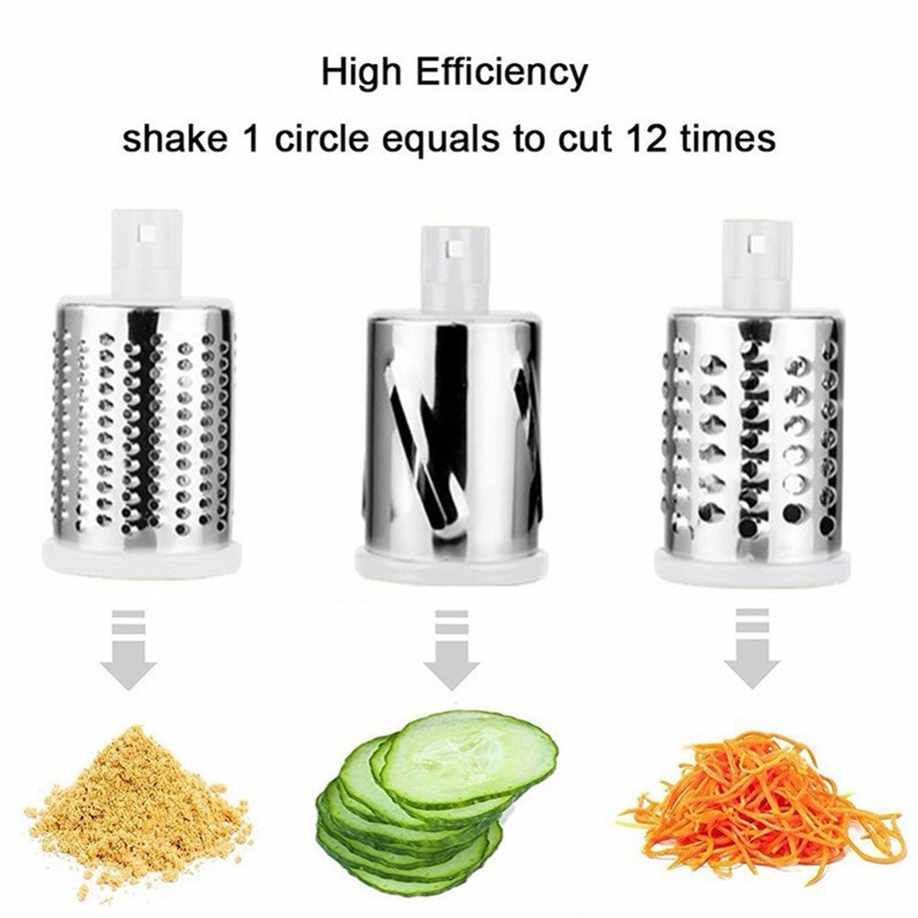 Multi Color Hand Crank Vegetable Slicer Multifunctional Rotary Drum Grater For Kitchen Prep 4