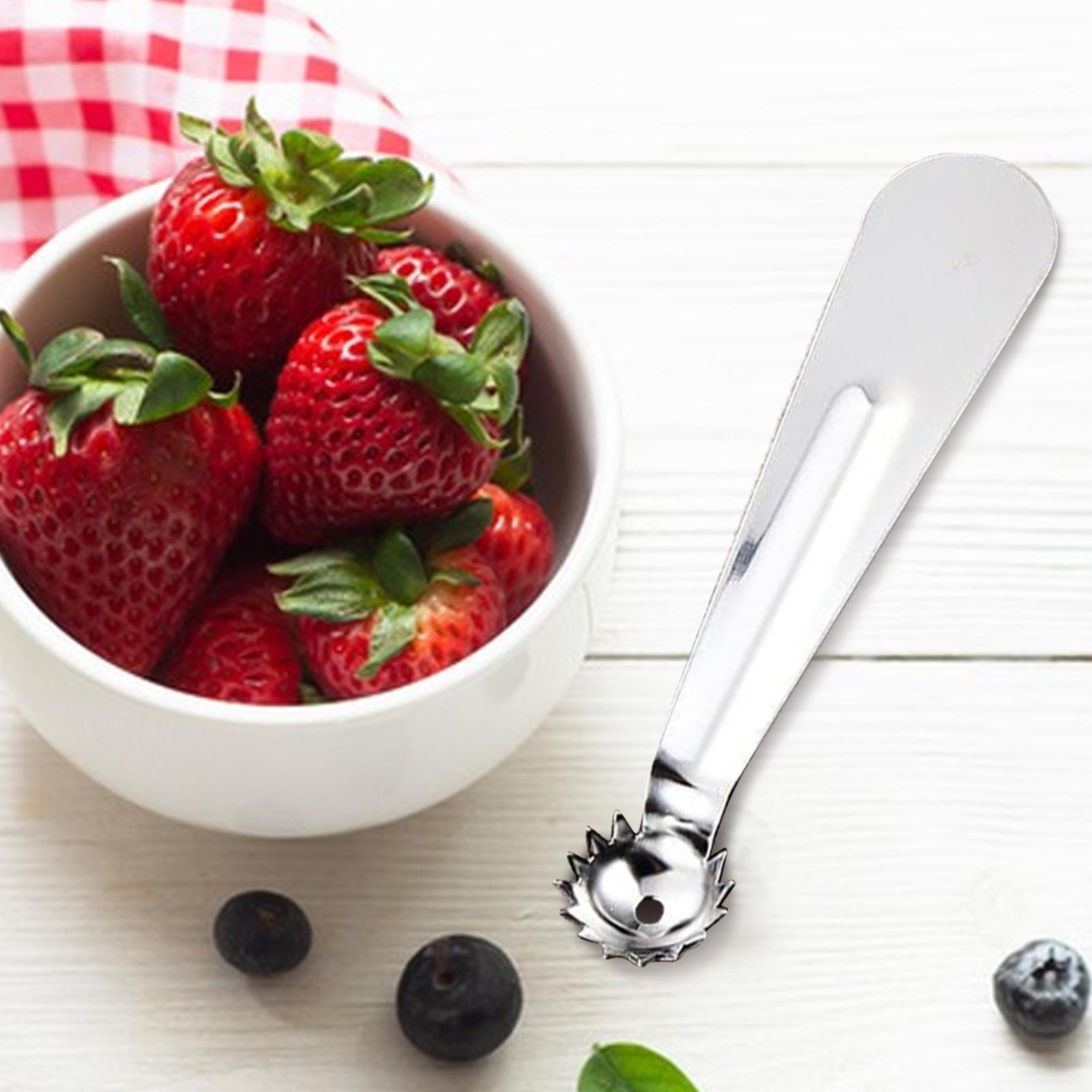 Stainless Steel Strawberry Huller & Tomato Corer Fruit Stem Remover Kitchen Tool – view 1