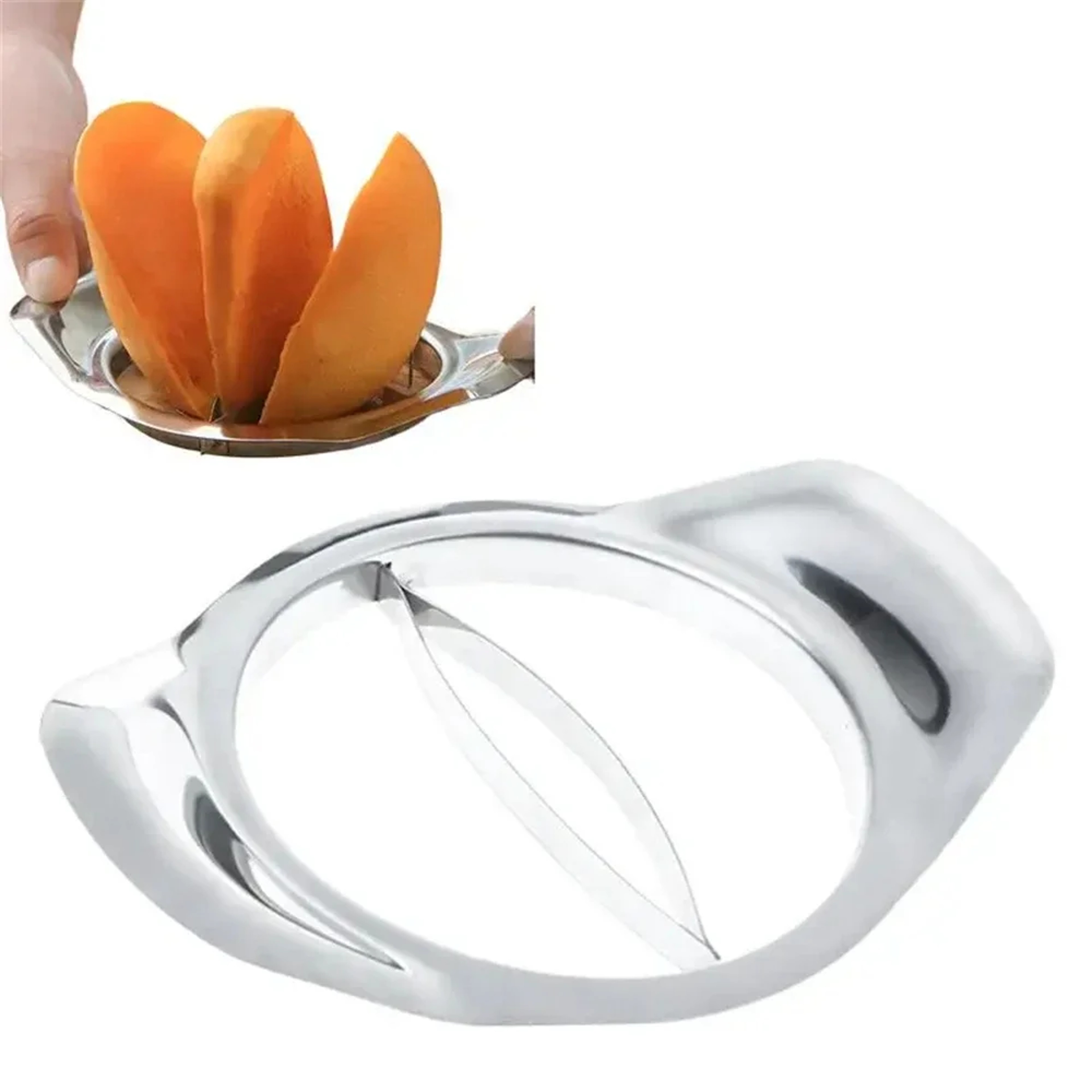 Stainless Steel Mango & Apple Fruit Slicer Corer Cutter Easy Kitchen Fruit Prep Tool – view 2
