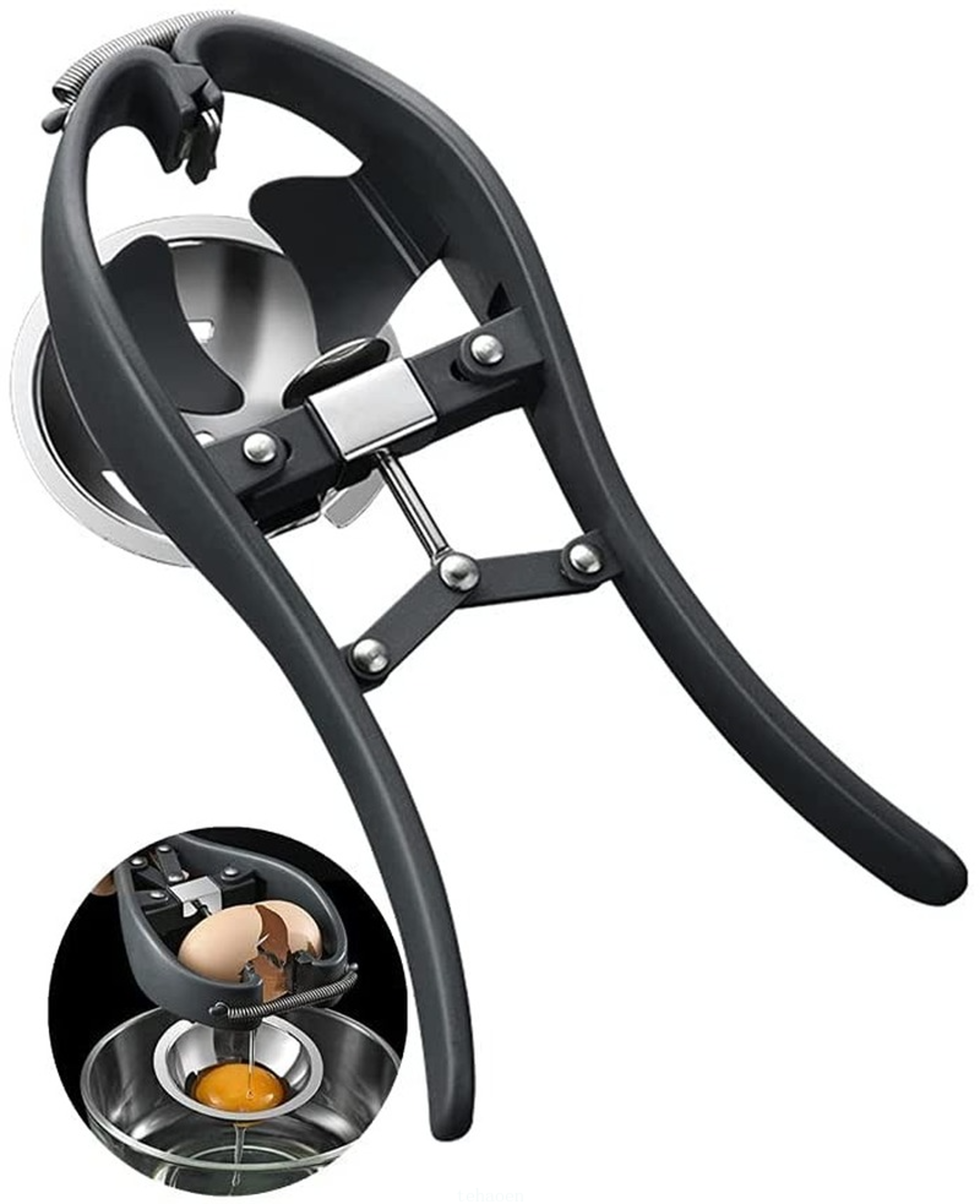 Precision Egg Opener & Separator Stainless Steel Egg Cracker Tool – view 1
