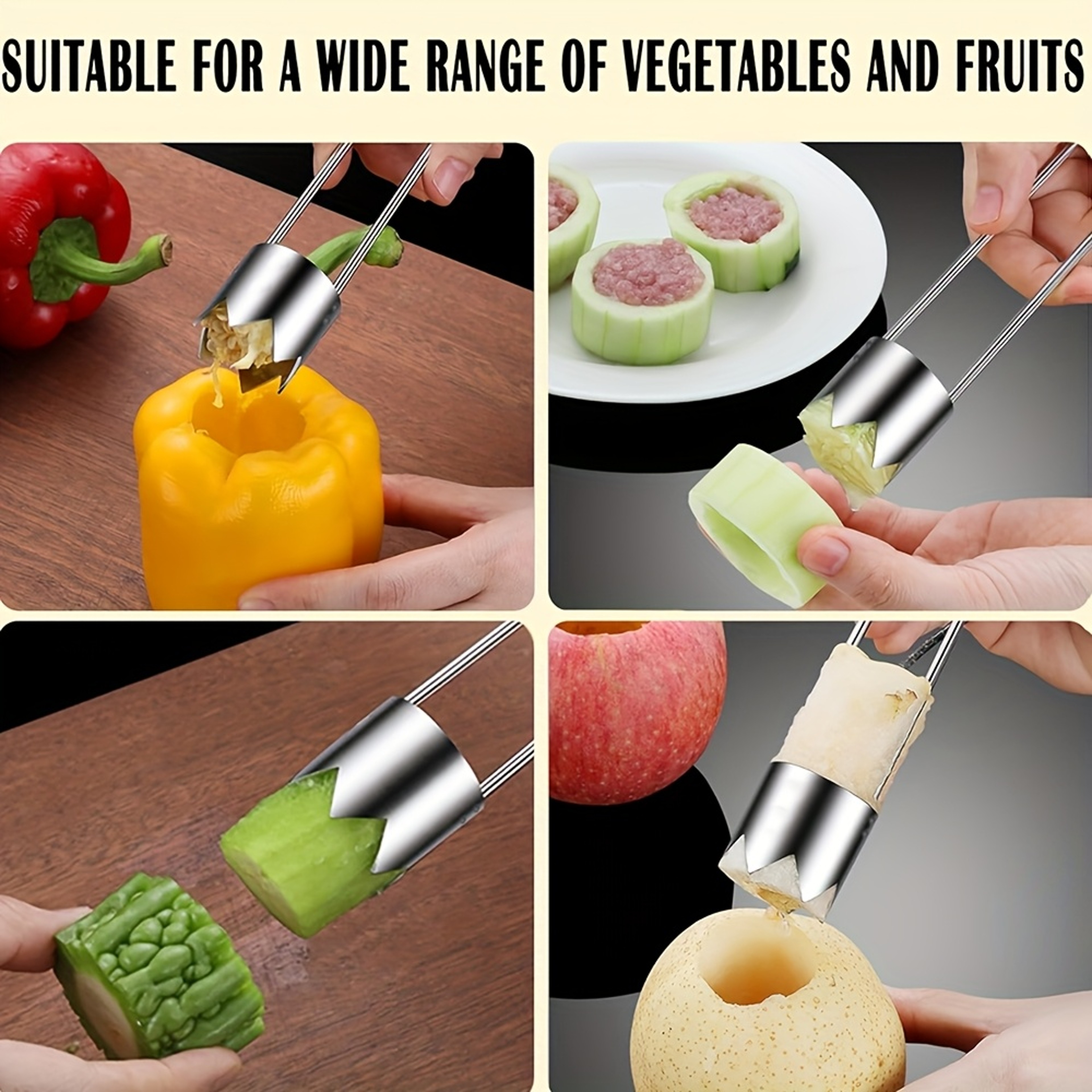 Precision Core Stainless Steel Fruit and Vegetable Corer for Apples, Peppers & More – view 5