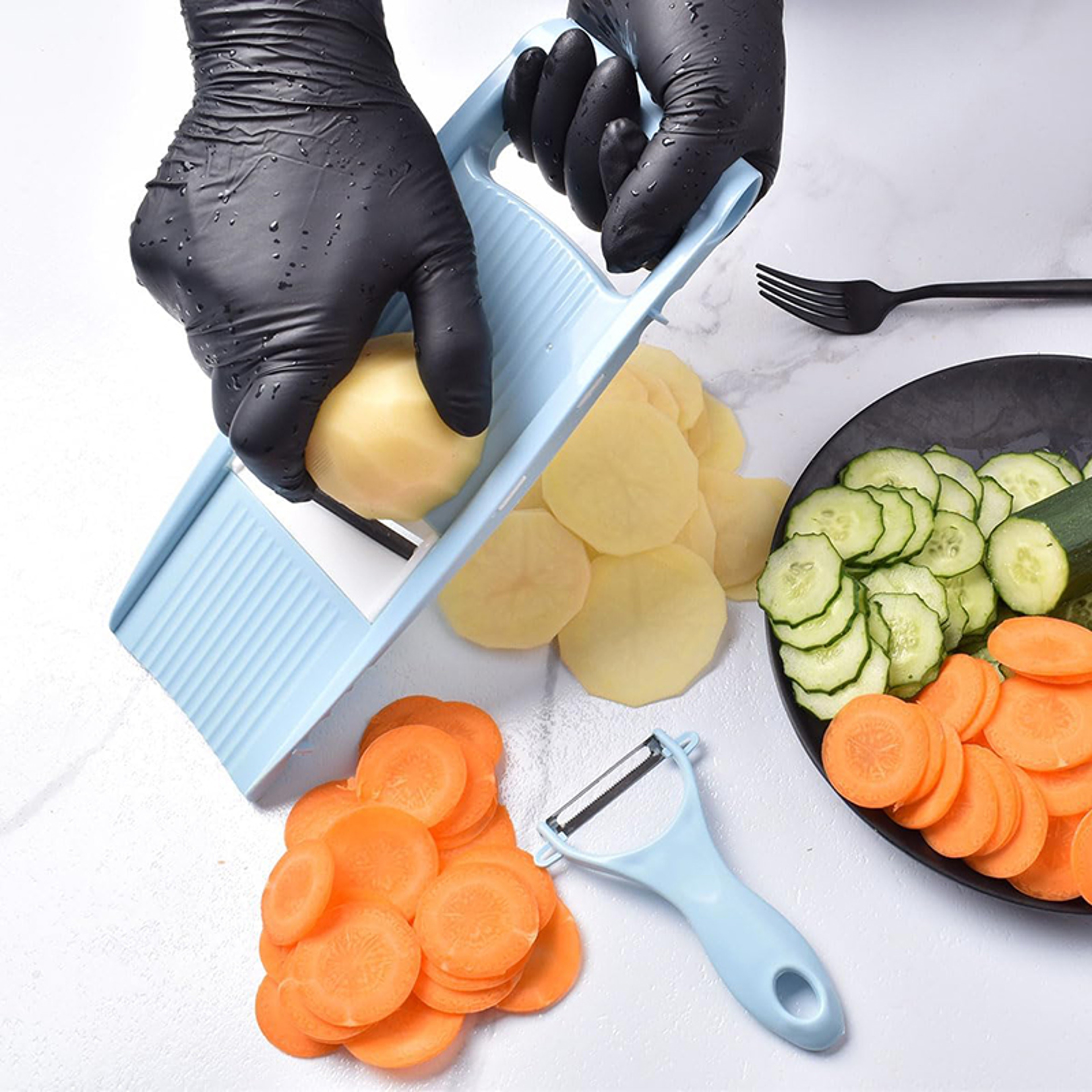 5 in 1 Multifunction Vegetable Chopper and Mandoline Slicer for Fast Kitchen Prep – view 4