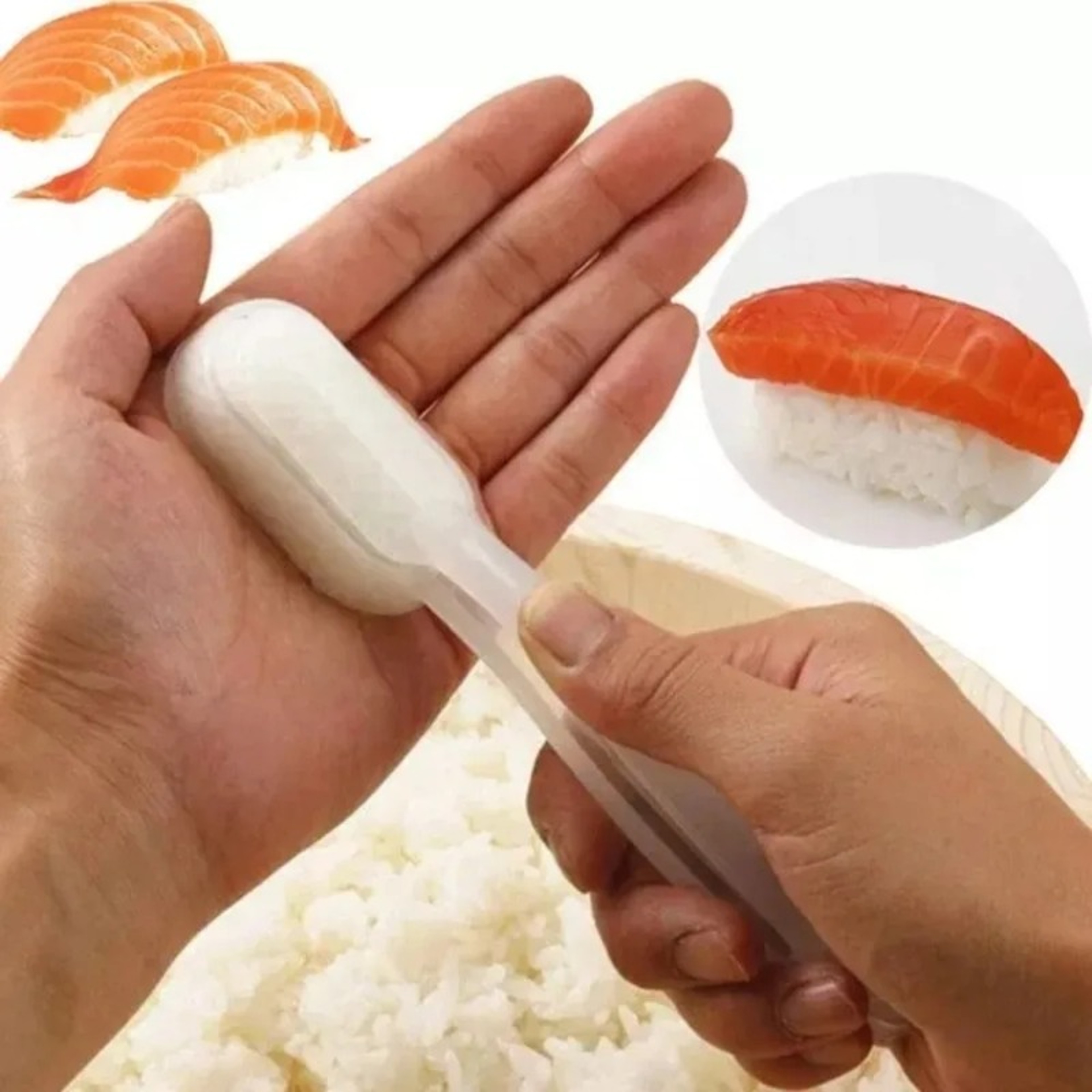 Easy Grip Sushi Rice Ball Maker Handheld Sushi Mold For Onigiri Bento  Kids Meals 3