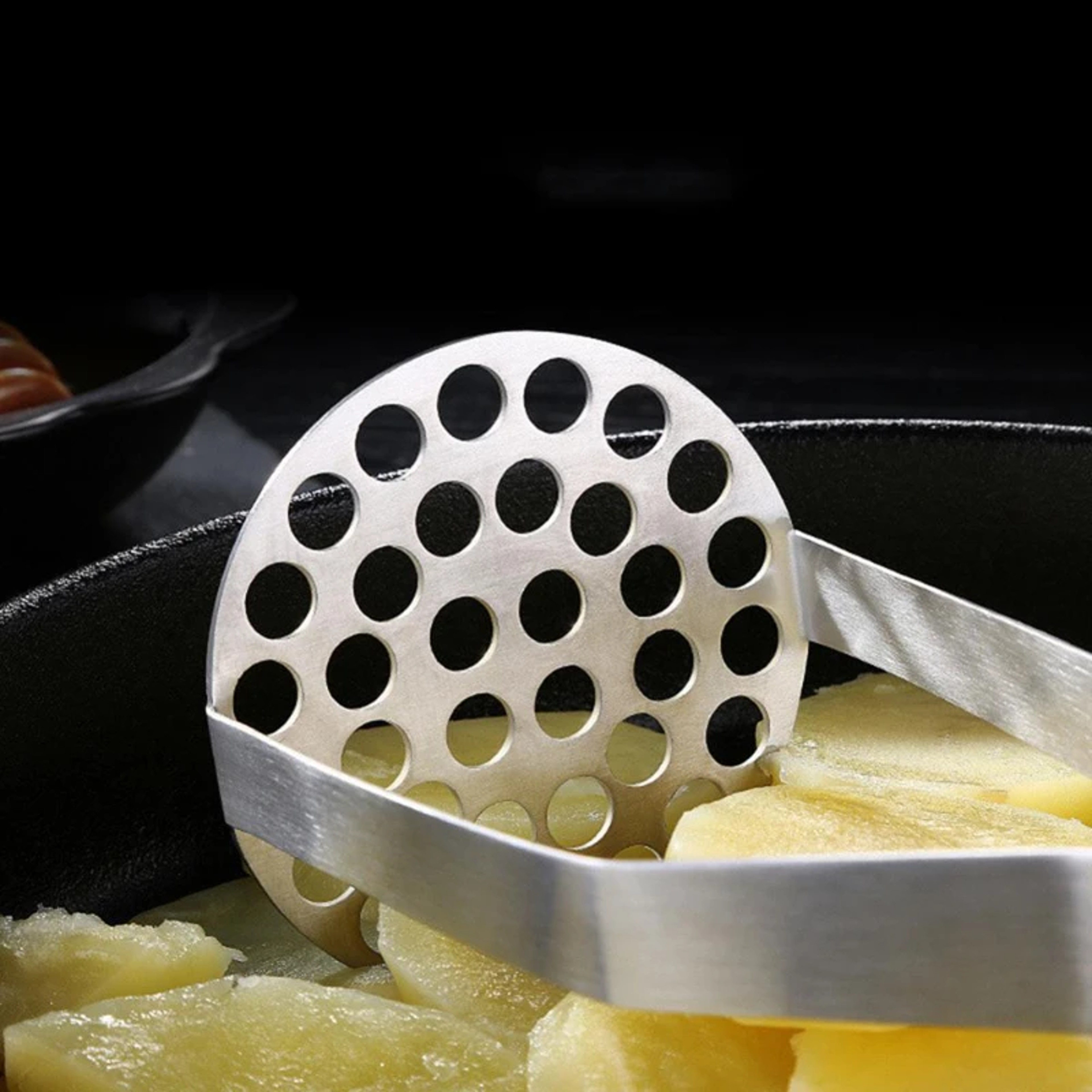 Creamy Mash Heavy Duty Potato Masher with Wooden Handle for Vegetables & Fruits – view 3
