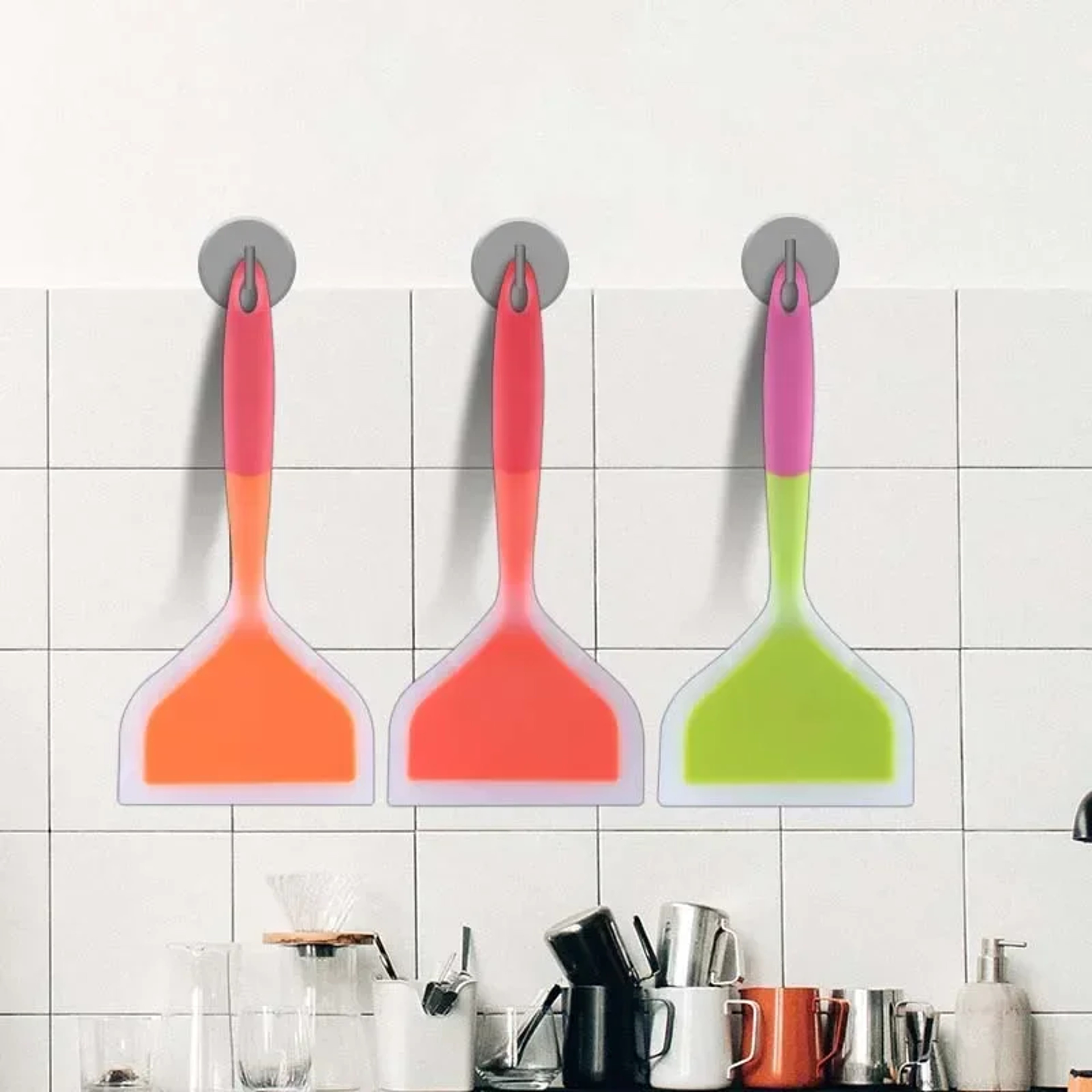 Flex Edge Wide Silicone Spatula Turner for Pancakes, Eggs & Non-Stick Cooking – view 4