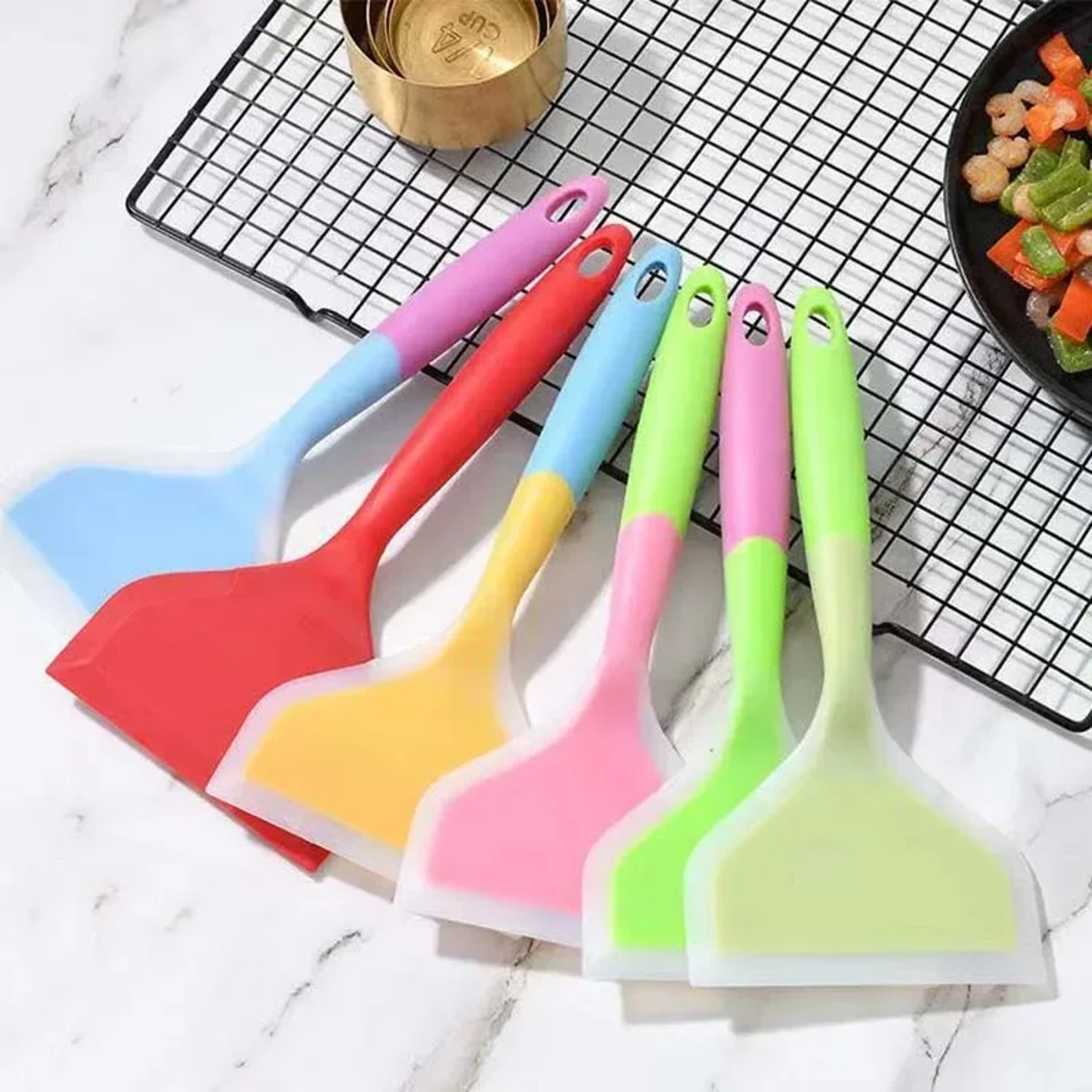 Flex Edge Wide Silicone Spatula Turner for Pancakes, Eggs & Non-Stick Cooking – view 6