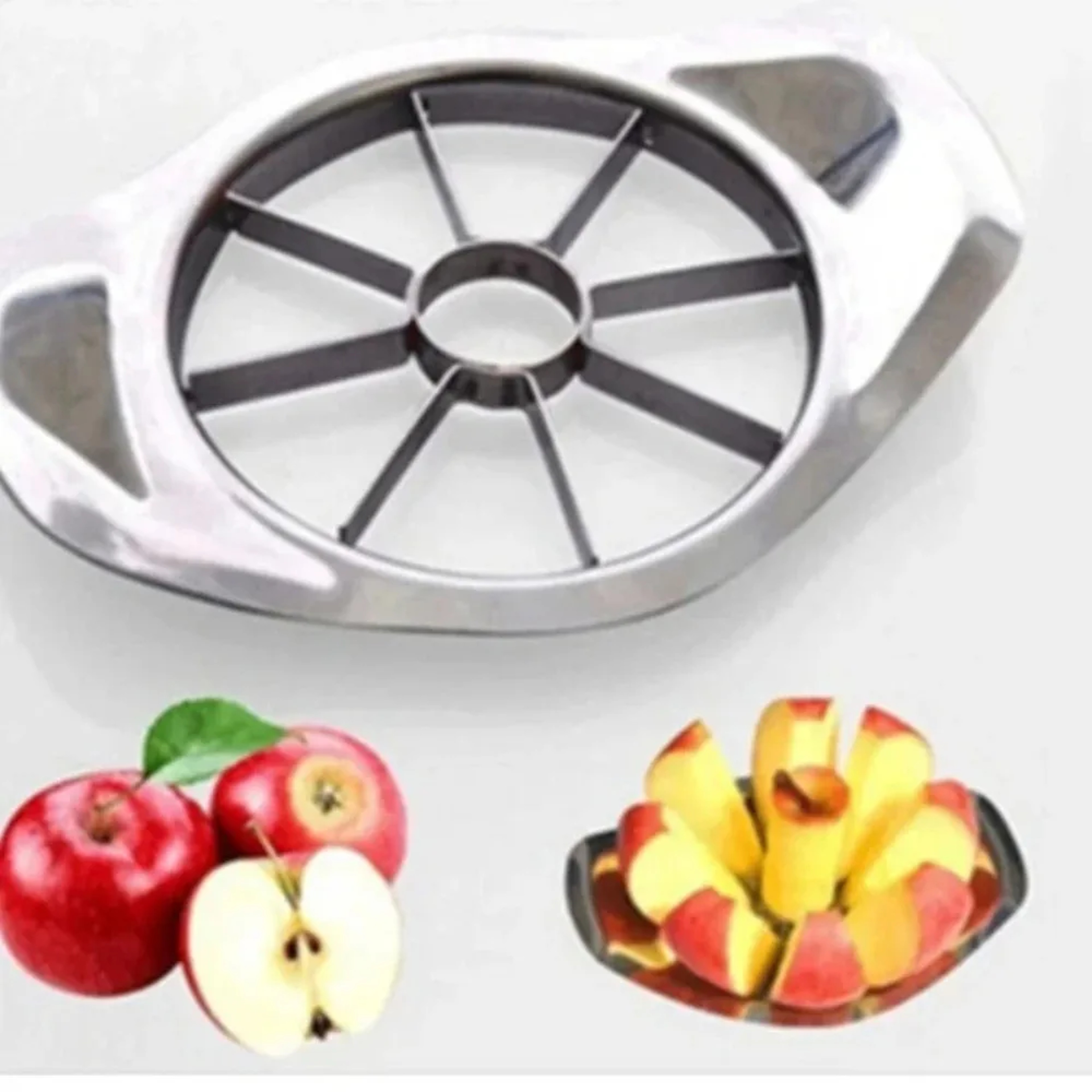 Premium Apple Slicer & Stainless Steel Apple Corer Cutter with Comfort Grip Handle – view 2