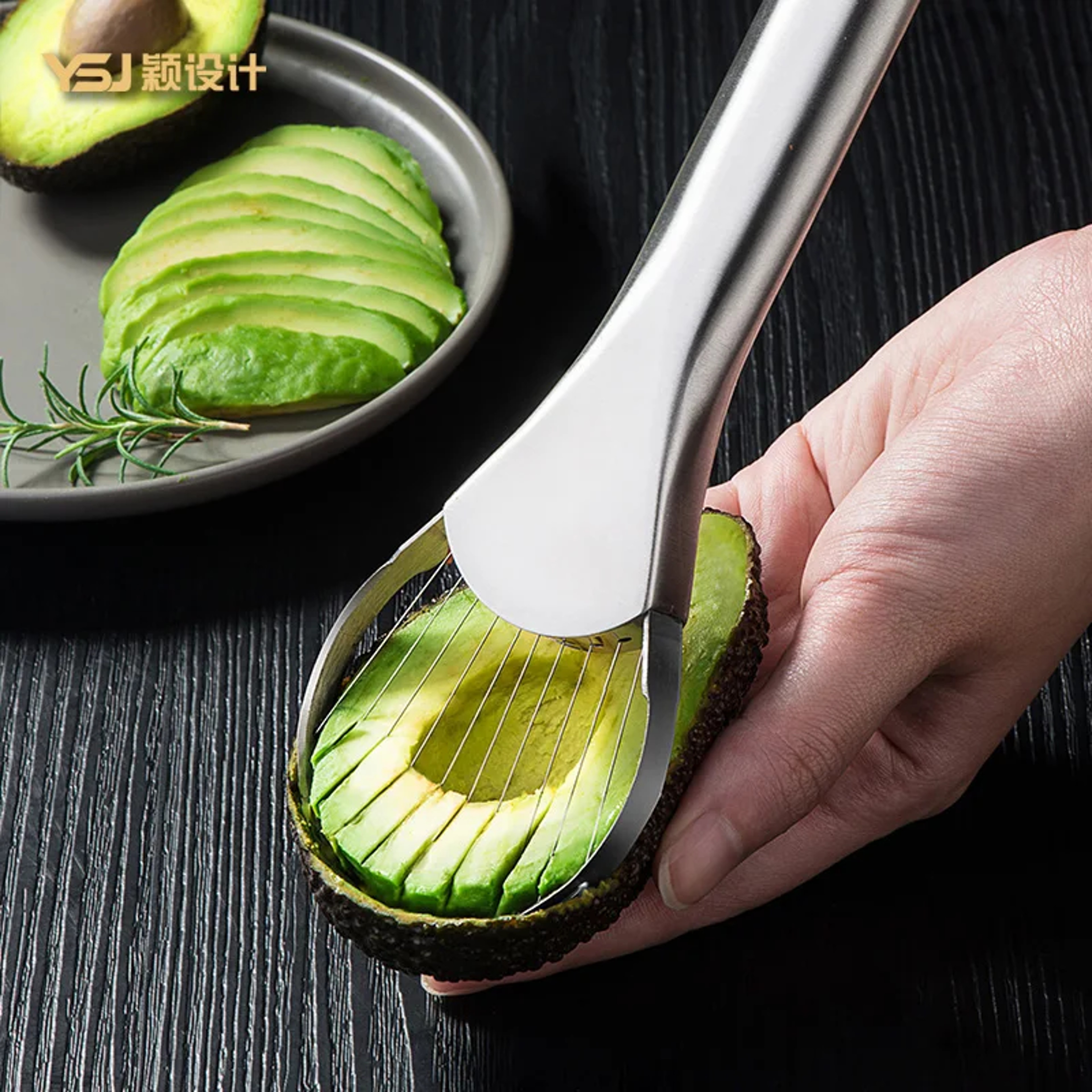 3 in 1 Avocado Slicer Stainless Steel Fruit Cutter & Pit Remover Kitchen Gadget – view 7