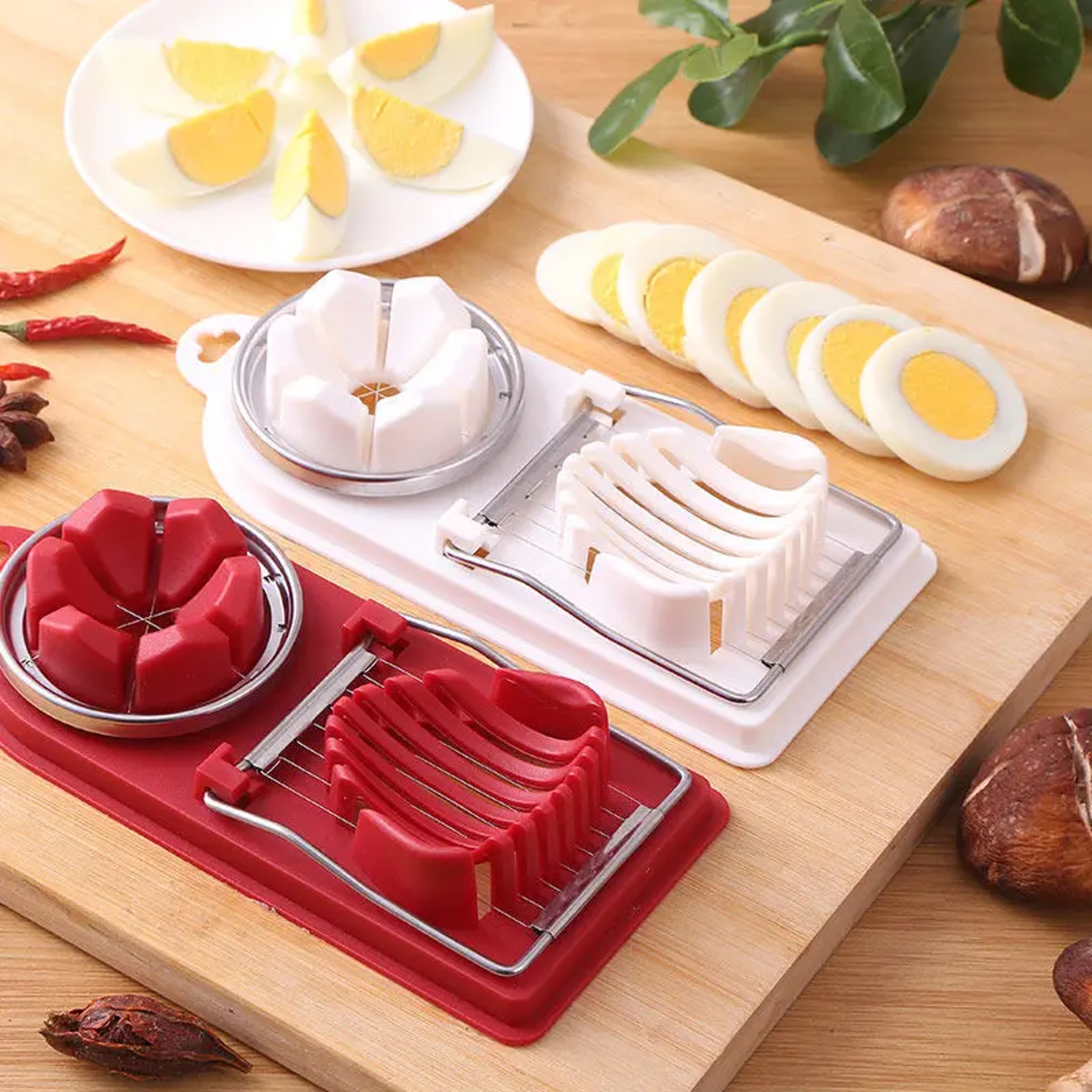Stainless Steel Egg Cutter & Egg Slicer for Hard Boiled and Preserved Eggs – view 5