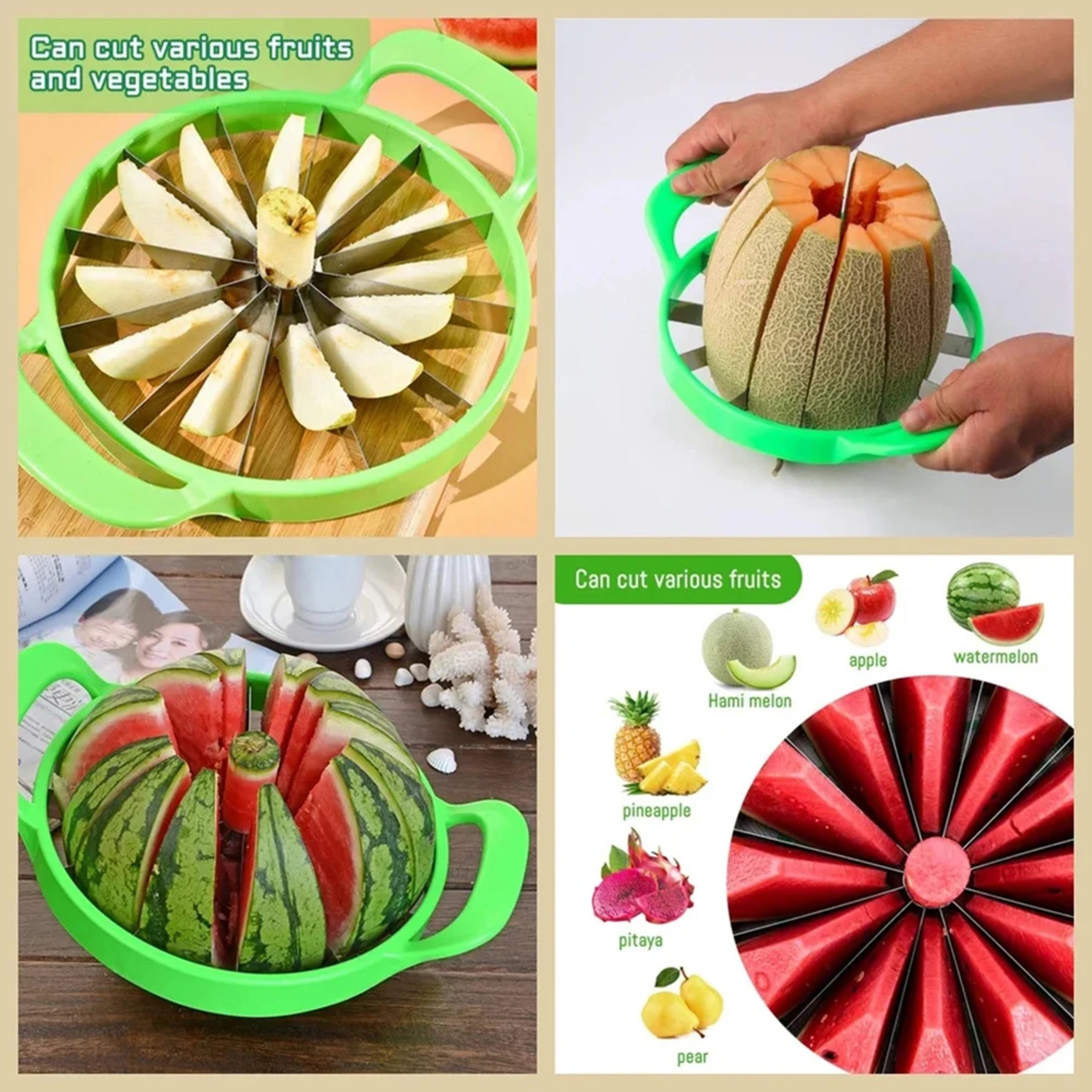 Stainless Steel Watermelon Slicer & Fruit Cutter for Quick, Even Slices – view 2