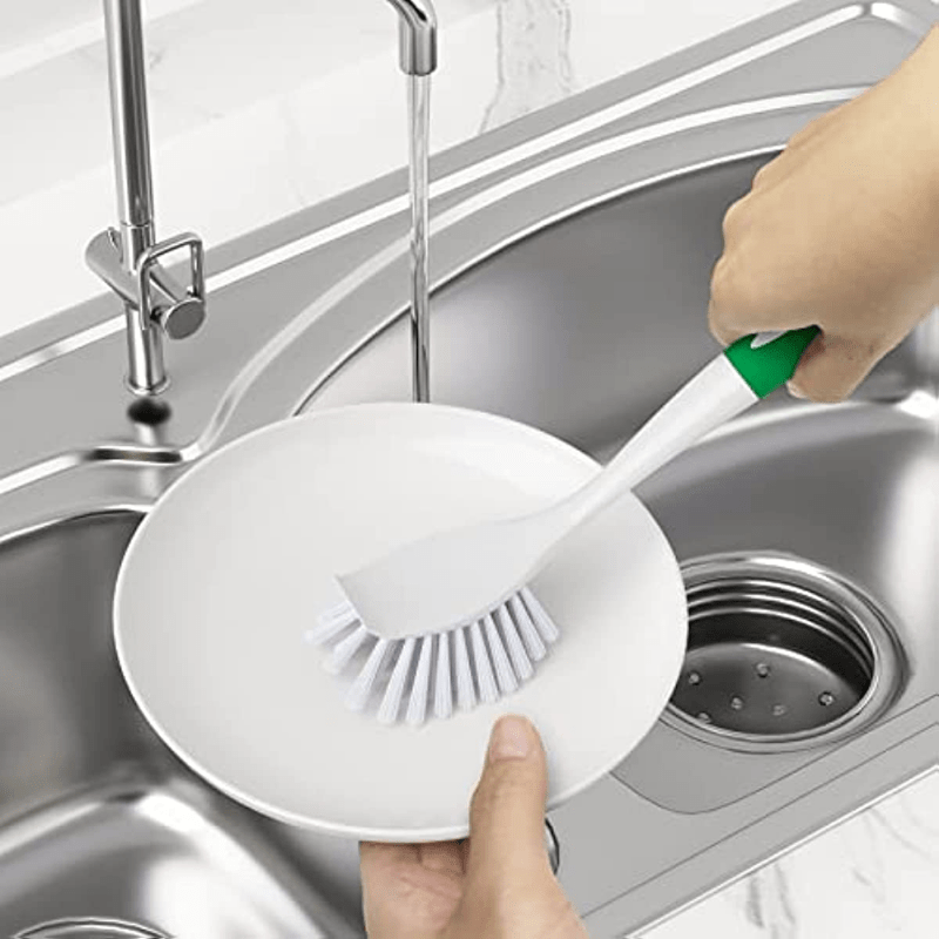 Heavy Duty Dish Brush With Handle Kitchen Scrub Brush For Pots Pans  Sink Cleaning 5