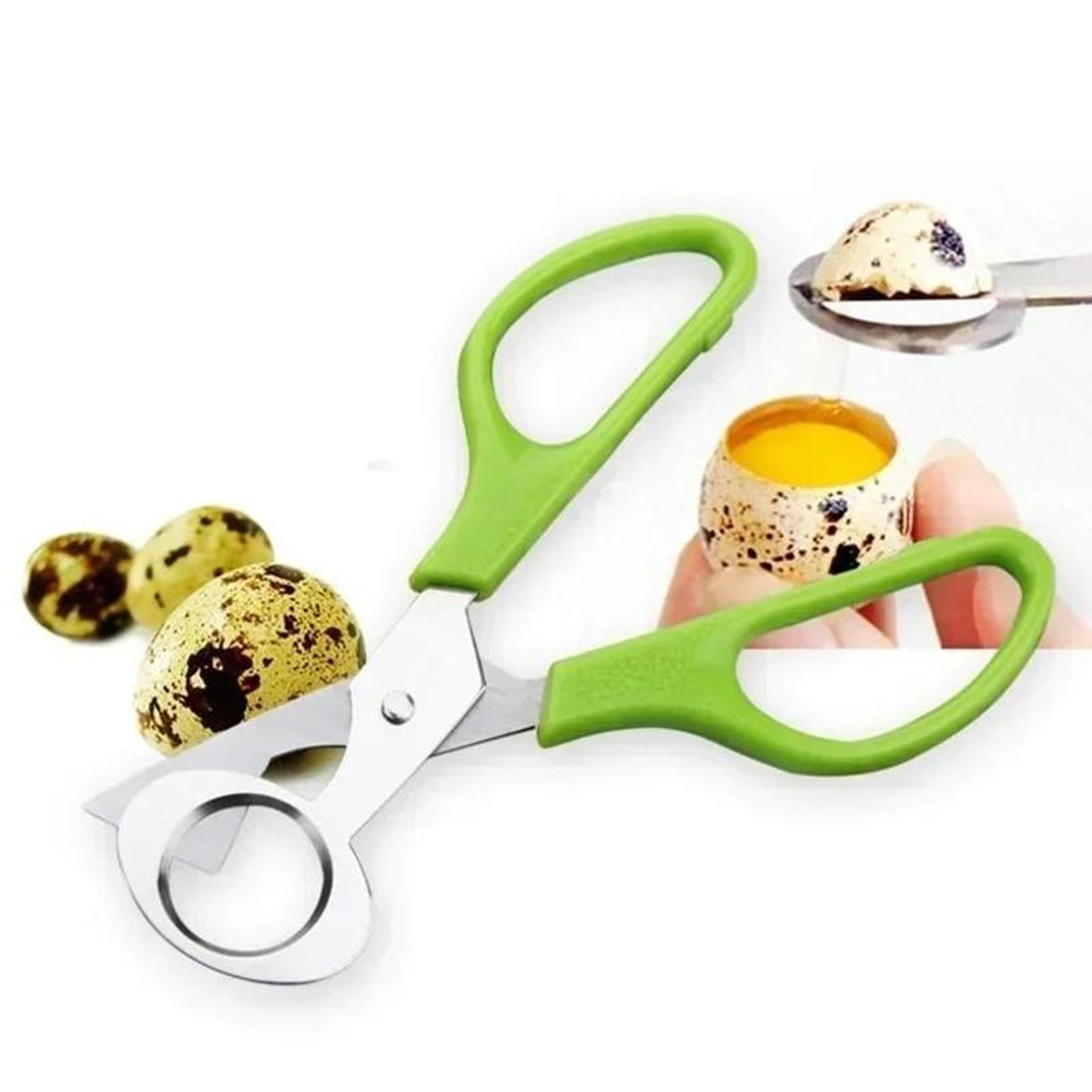 Stainless Steel Quail Egg Cutter Scissors with Egg Opener for Clean & Easy Shell Cutting – view 4