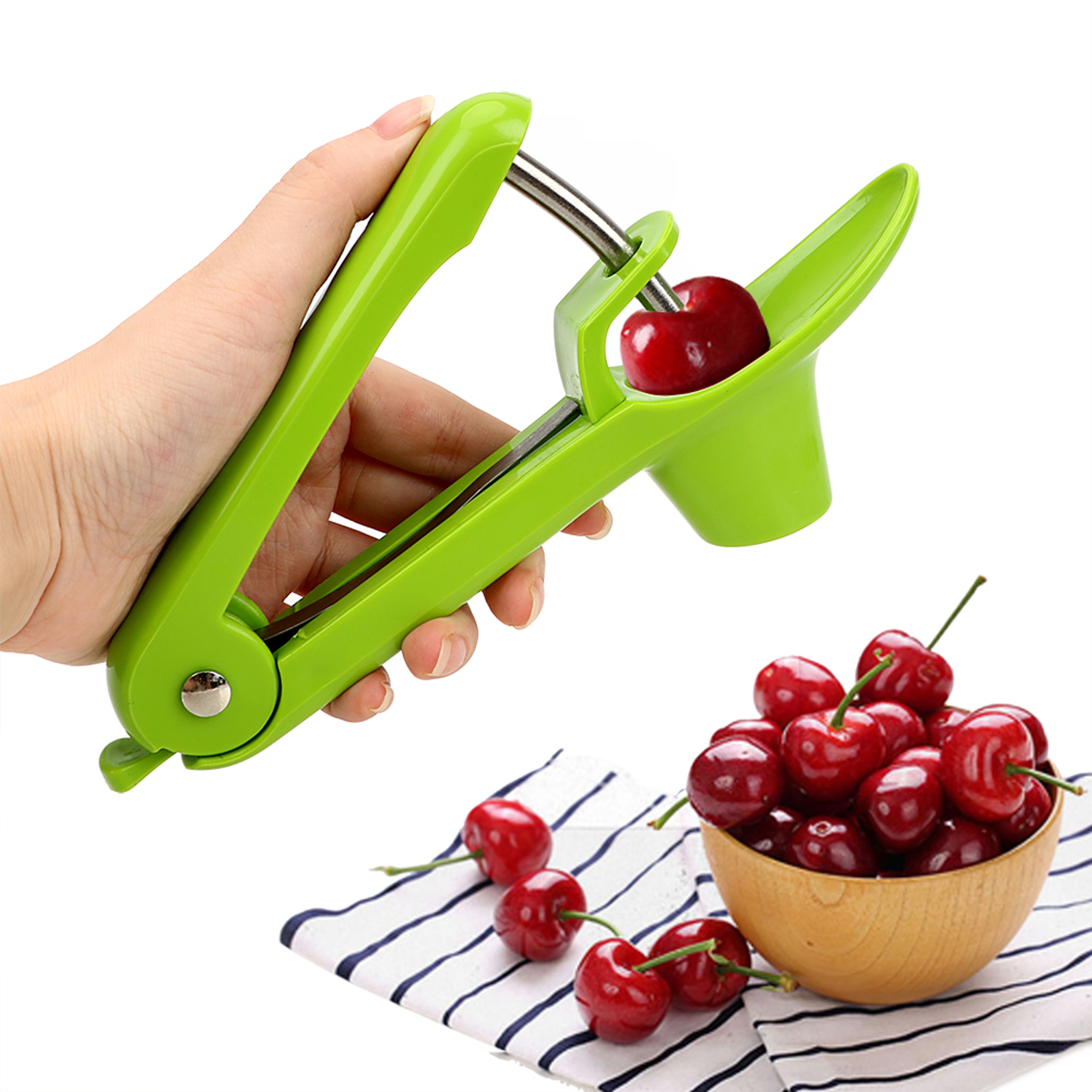 Stainless Steel Cherry Pitter & Olive Seed Remover Kitchen Tool – view 2