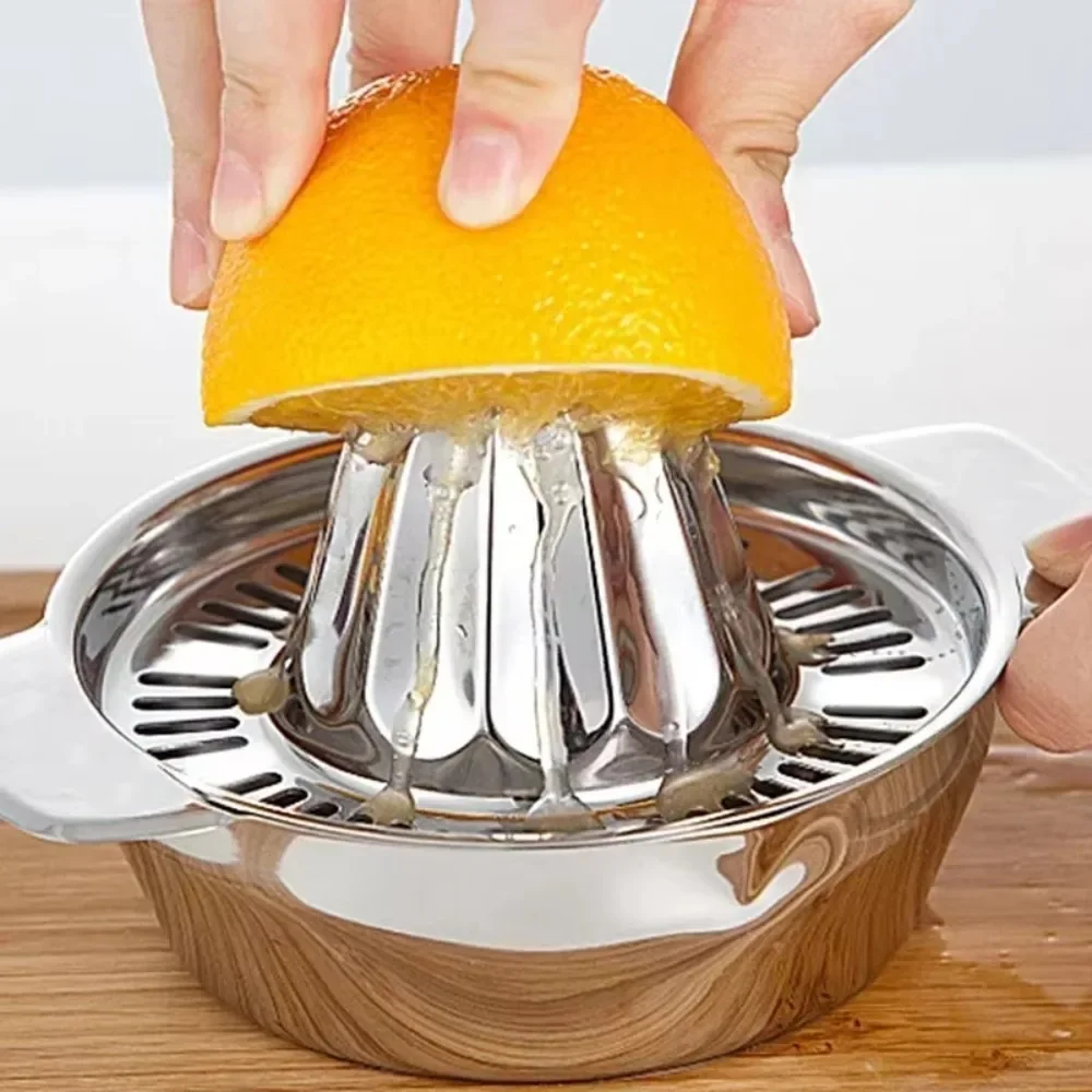 Premium Manual Citrus Juicer Stainless Steel Lemon Squeezer  Orange Press 2