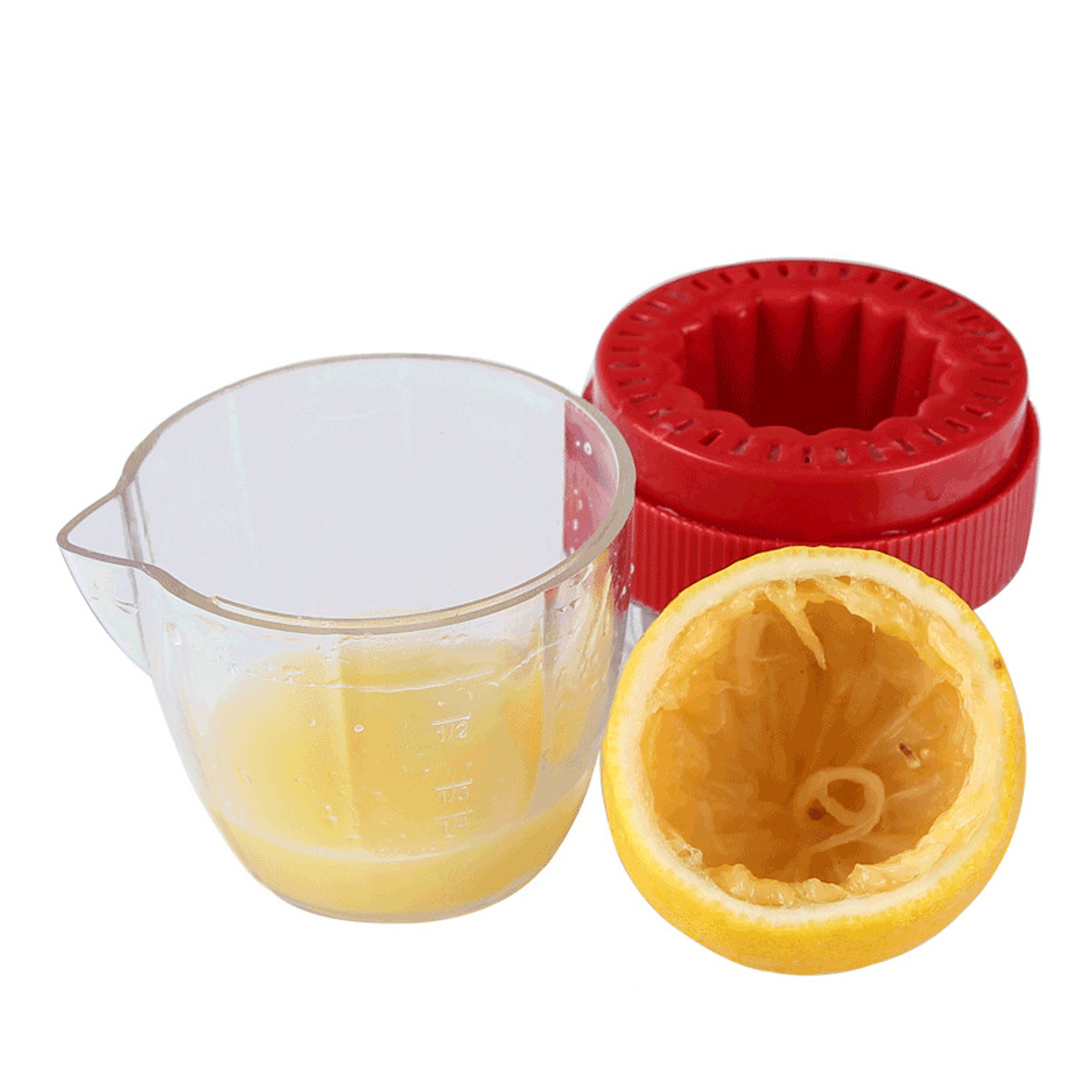 Fresh Flow Lemon Squeezer with Lid & Pour Spout Manual Citrus Juicer Cup – view 3
