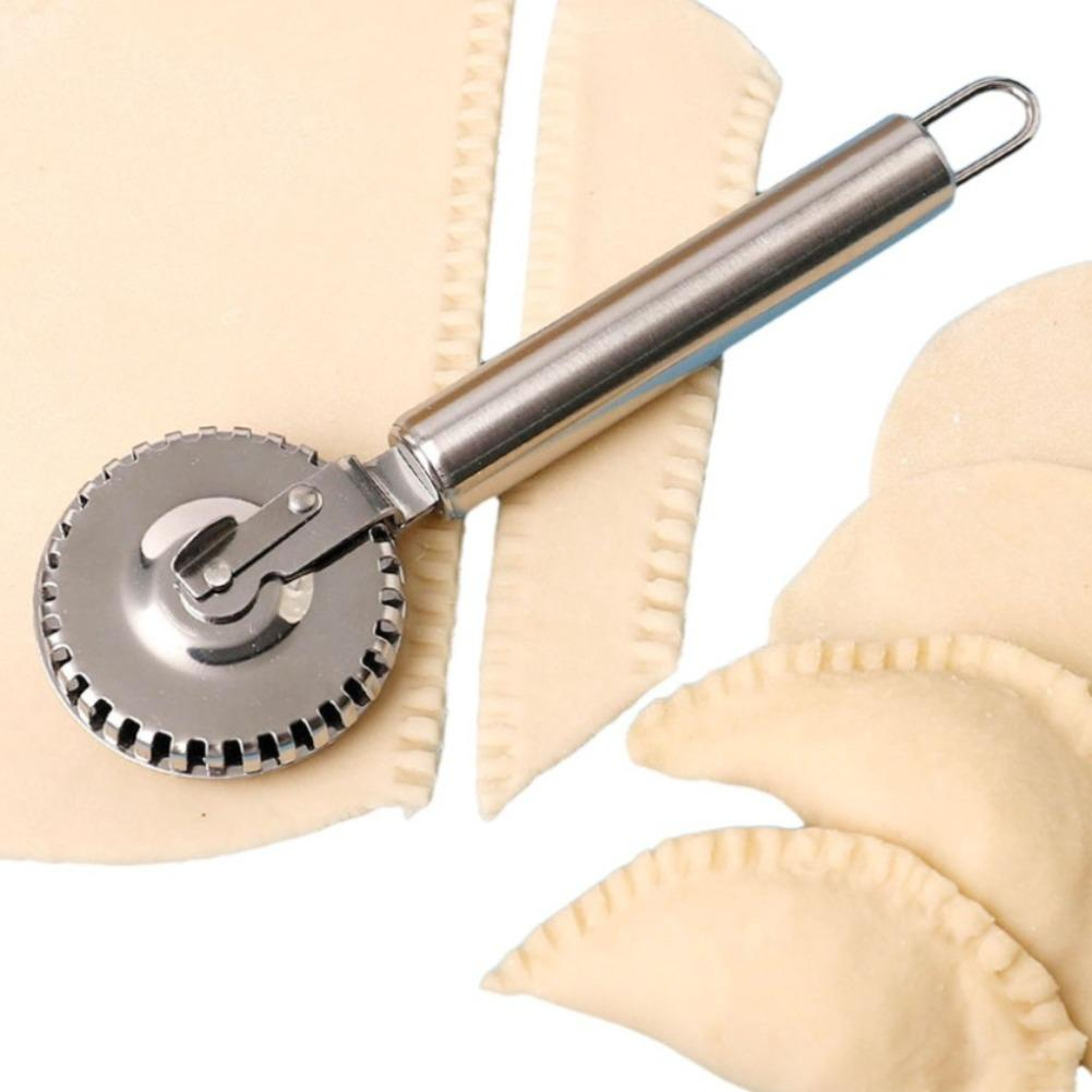 Stainless Steel Ravioli Cutter & Pasta Cutter Wheel for Dumplings, Pastries and Homemade Pasta – view 5