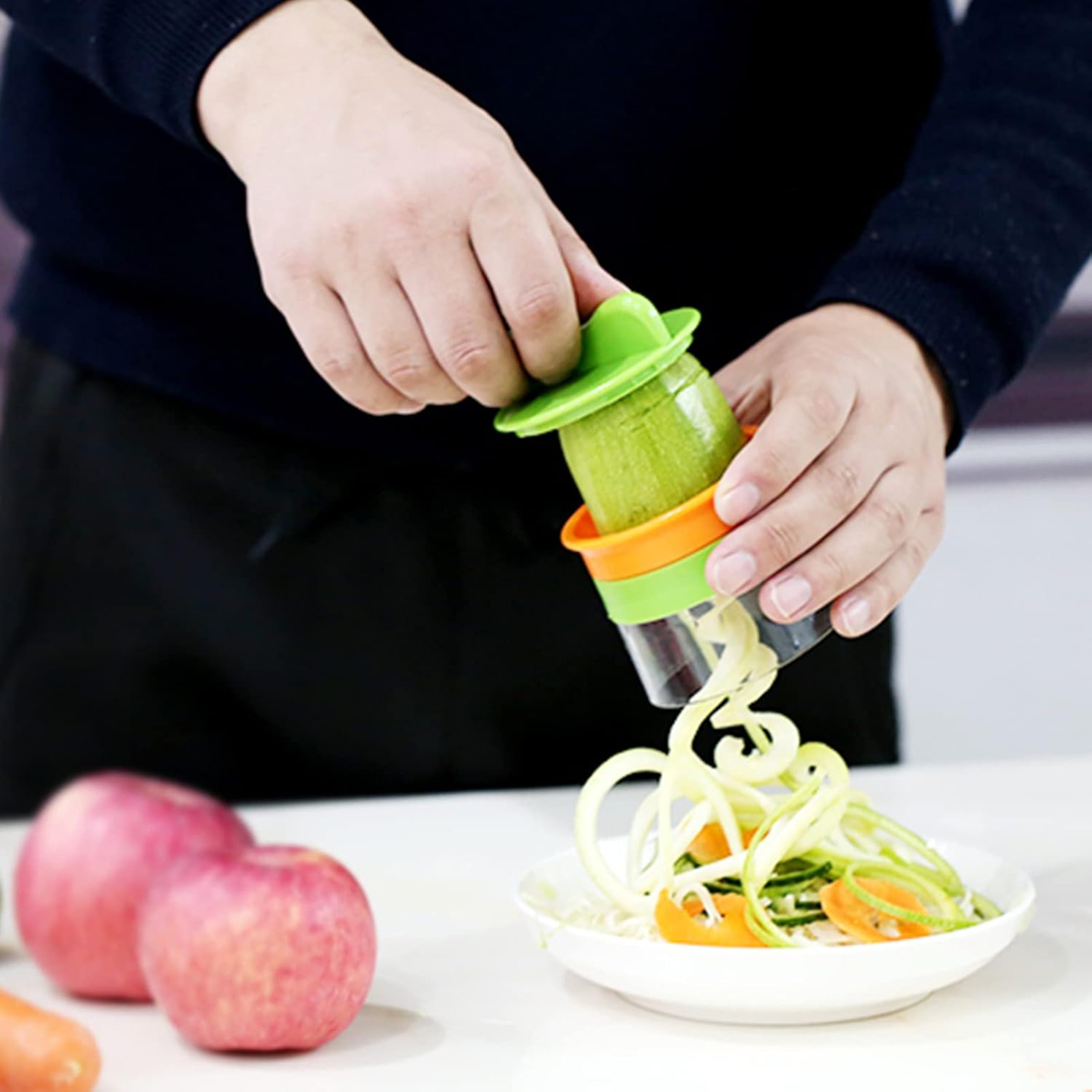 Spiral Twist Vegetable Slicer Manual Vegetable Shredder for Cucumbers, Carrots & Radishes – view 4