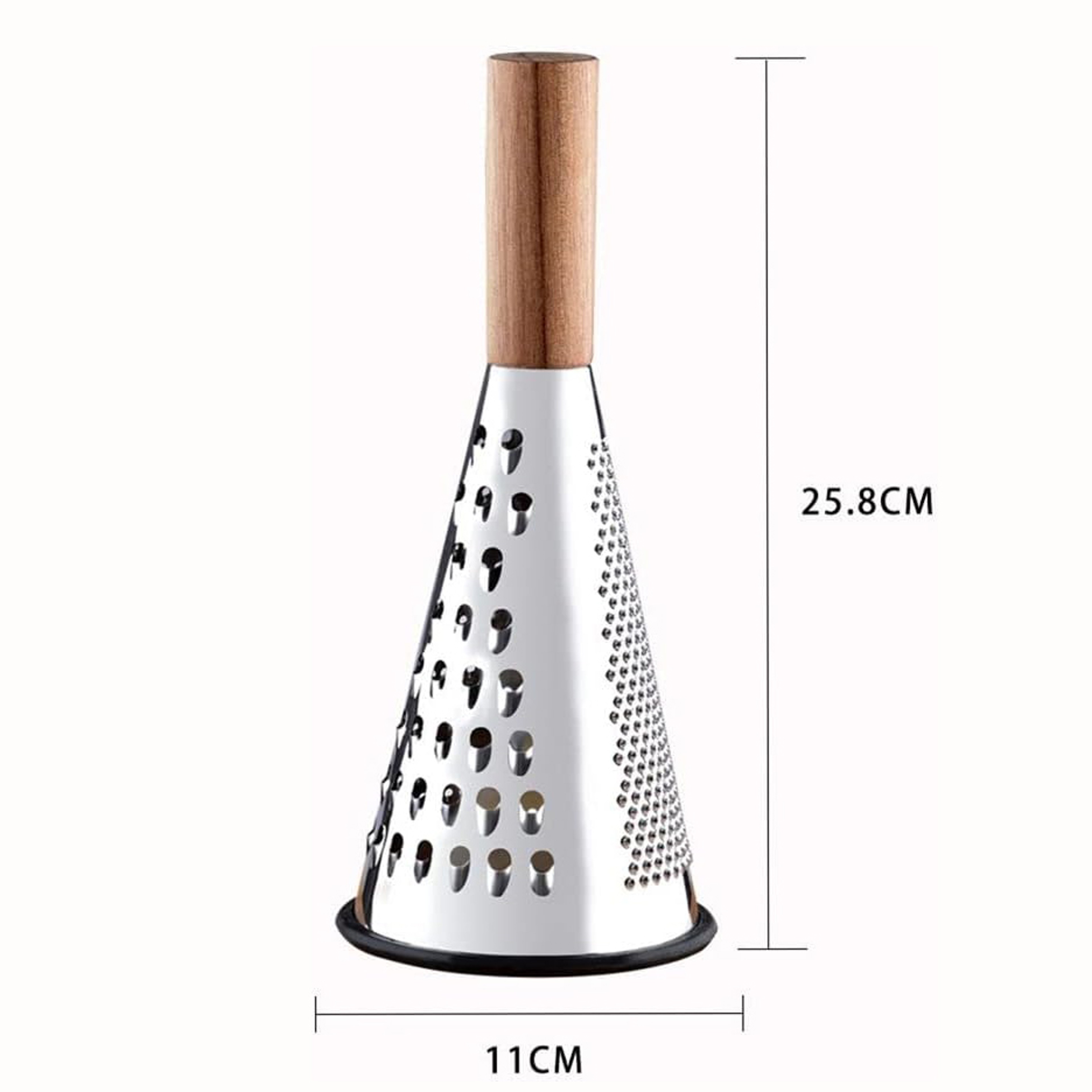 Stainless Steel Rotary Cheese Grater with Ergonomic Handle for Cheese, Vegetables & Fruits – view 6
