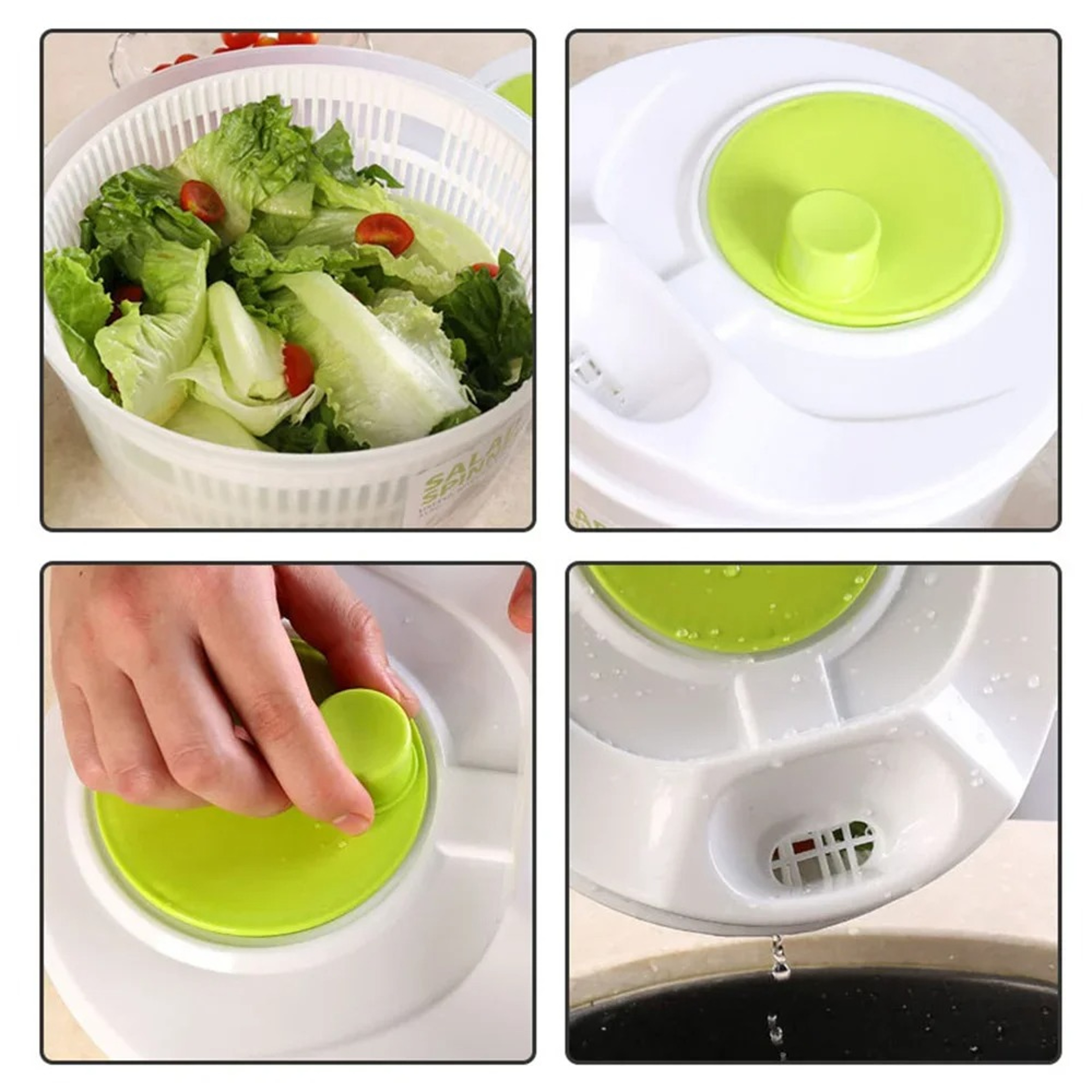 Fresh Spin Salad Spinner Vegetable Washer & Lettuce Dryer for Crisp, Ready-to-Eat Greens – view 6
