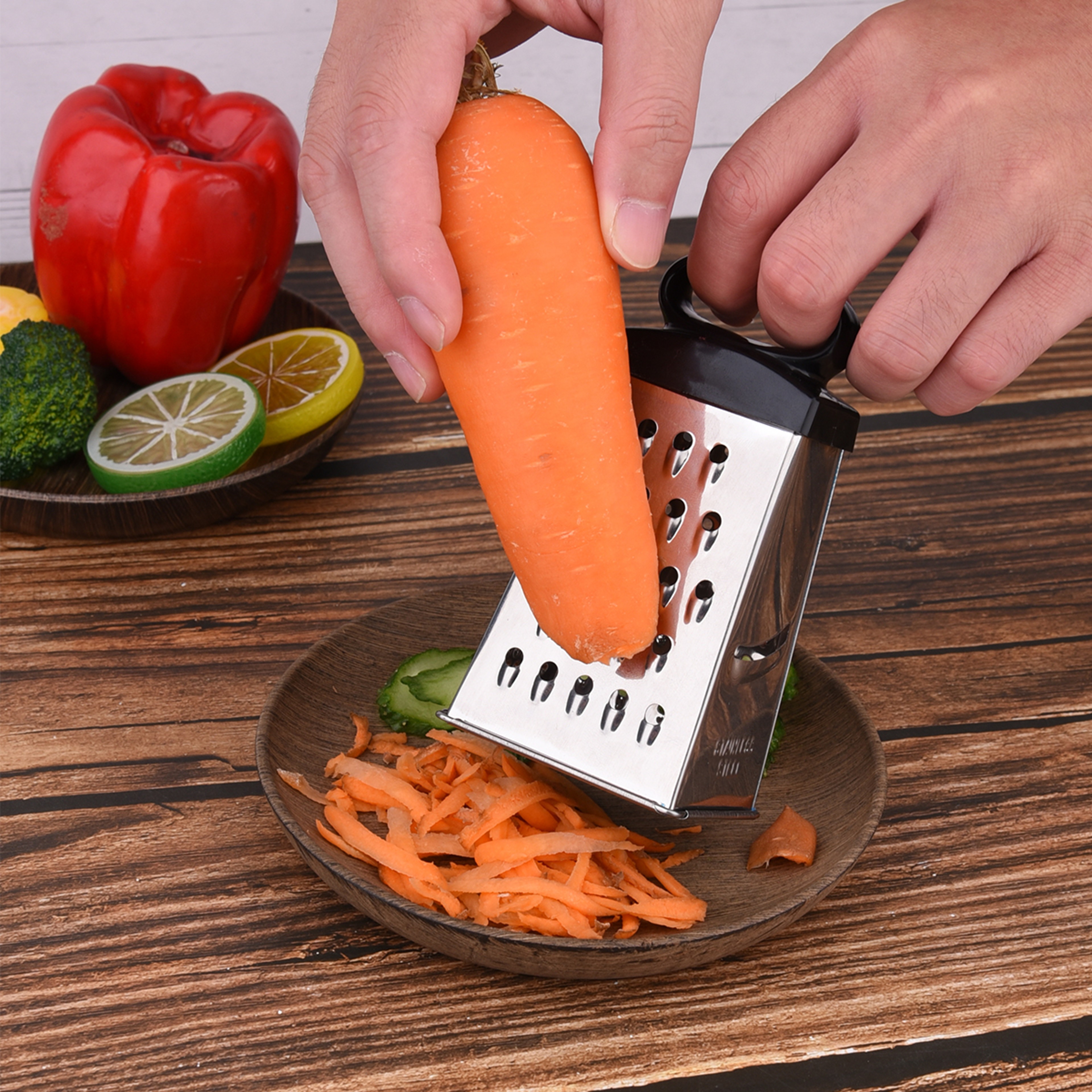 Mini Stainless Steel Grater 4 Sided Cheese & Vegetable Kitchen Grater – view 4