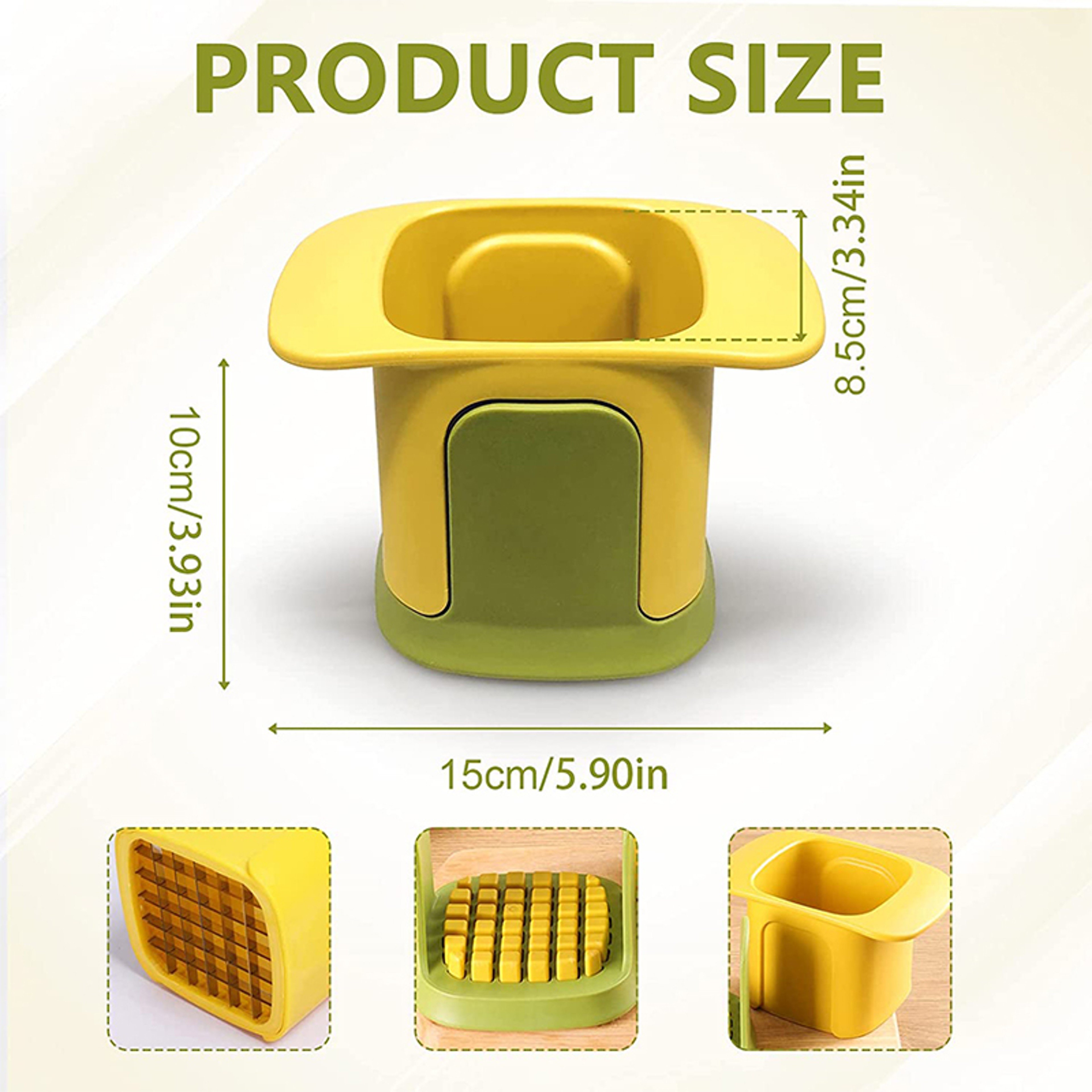 Vegetable Chopper  Onion Dicer Manual Potato Cutter With Storage Container 5