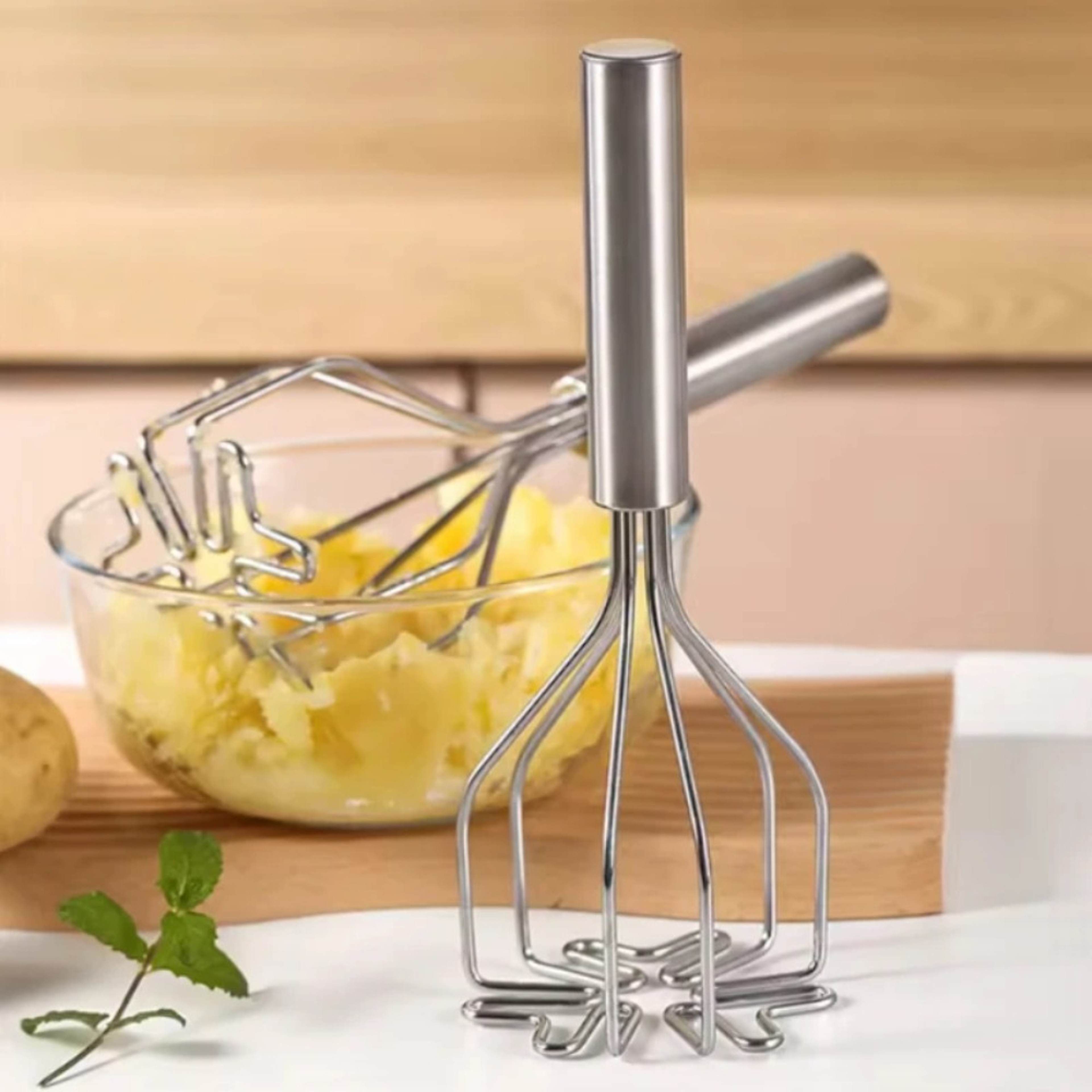 Premium Stainless Steel Potato Masher Manual Vegetable Masher For Smooth Potatoes Fruits  Baby Food 1