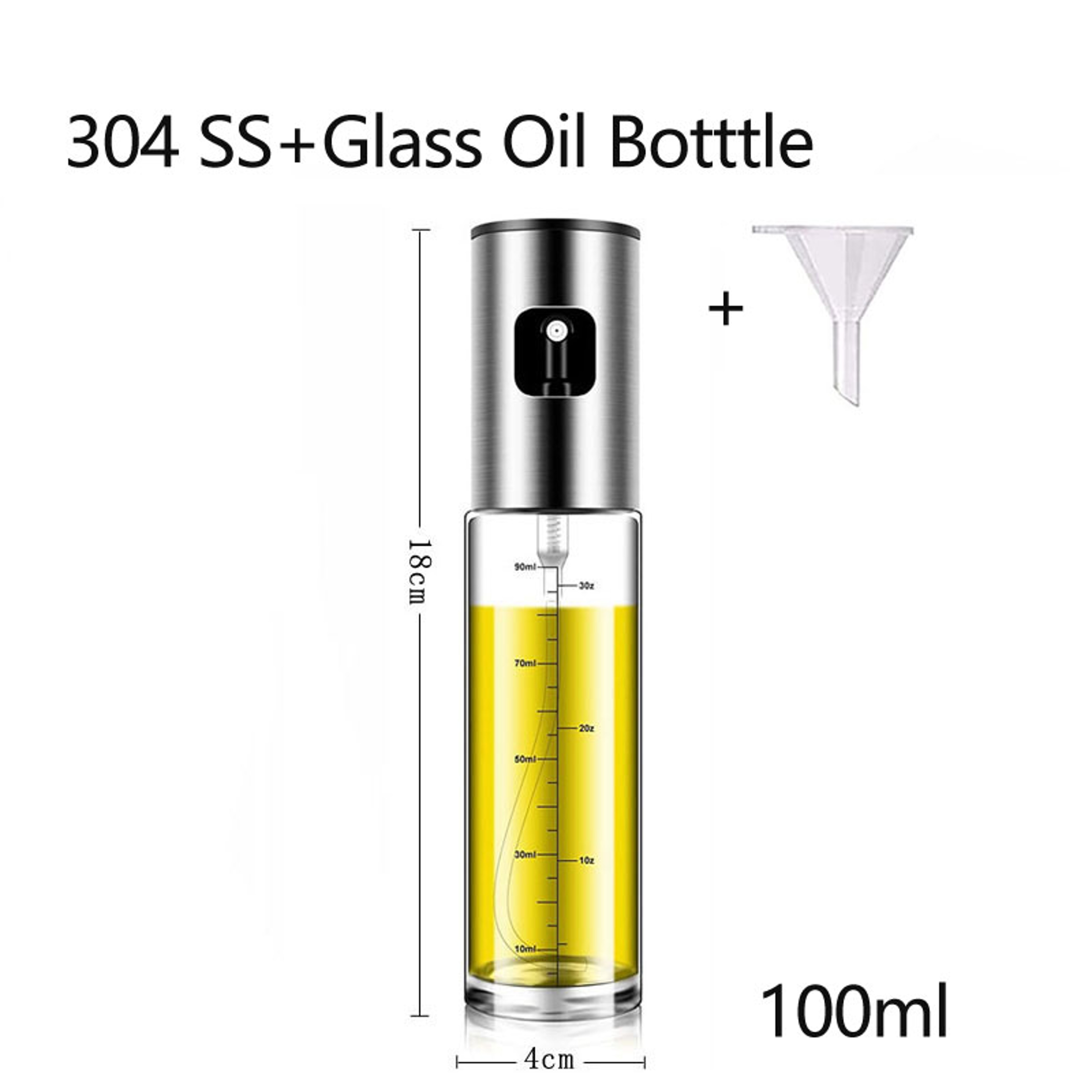 100ml Glass Oil Sprayer for Cooking Refillable Olive Oil Sprayer & Fine Mist Oil Mister – view 7