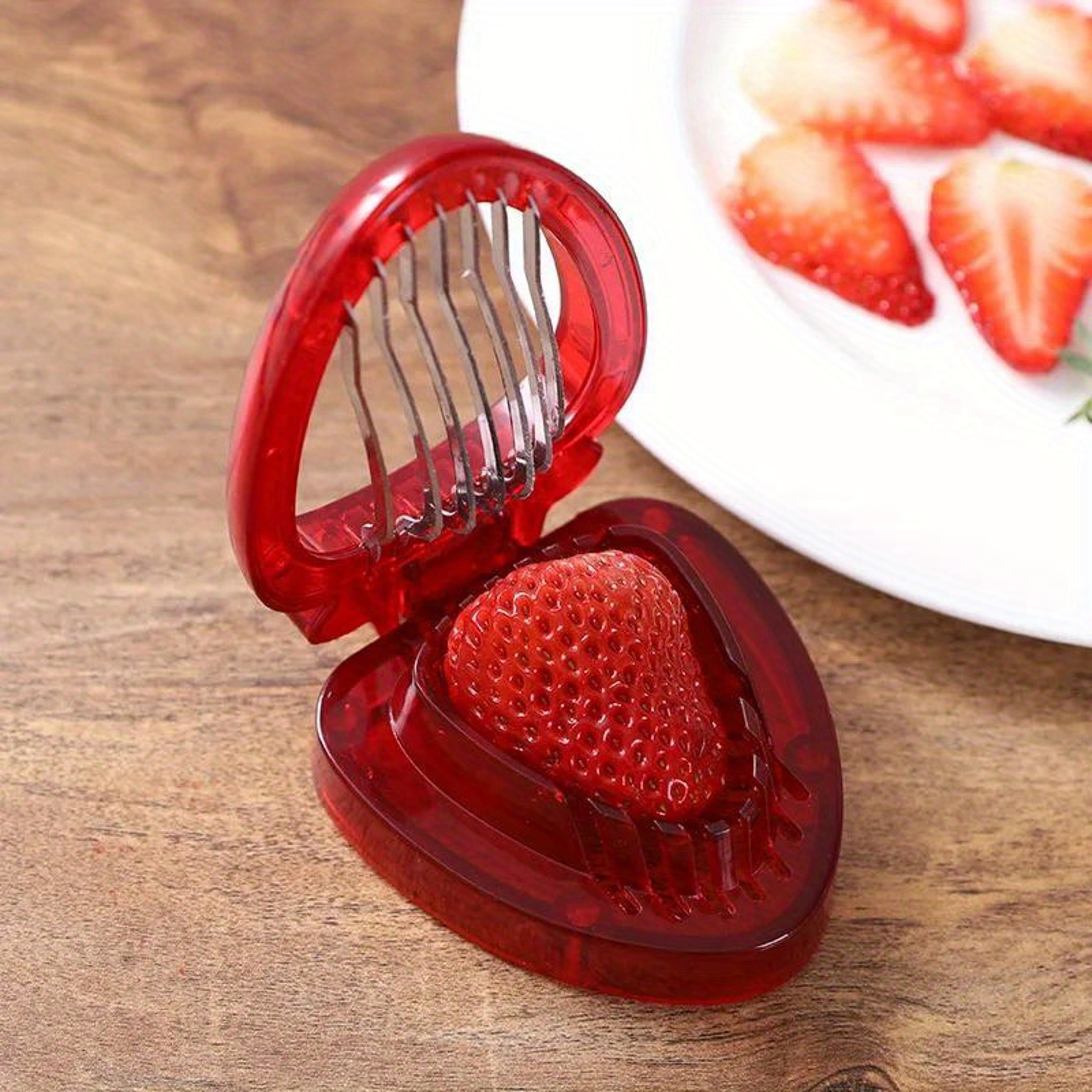 Strawberry Huller and Strawberry Slicer Kitchen Fruit Prep Tool – view 5