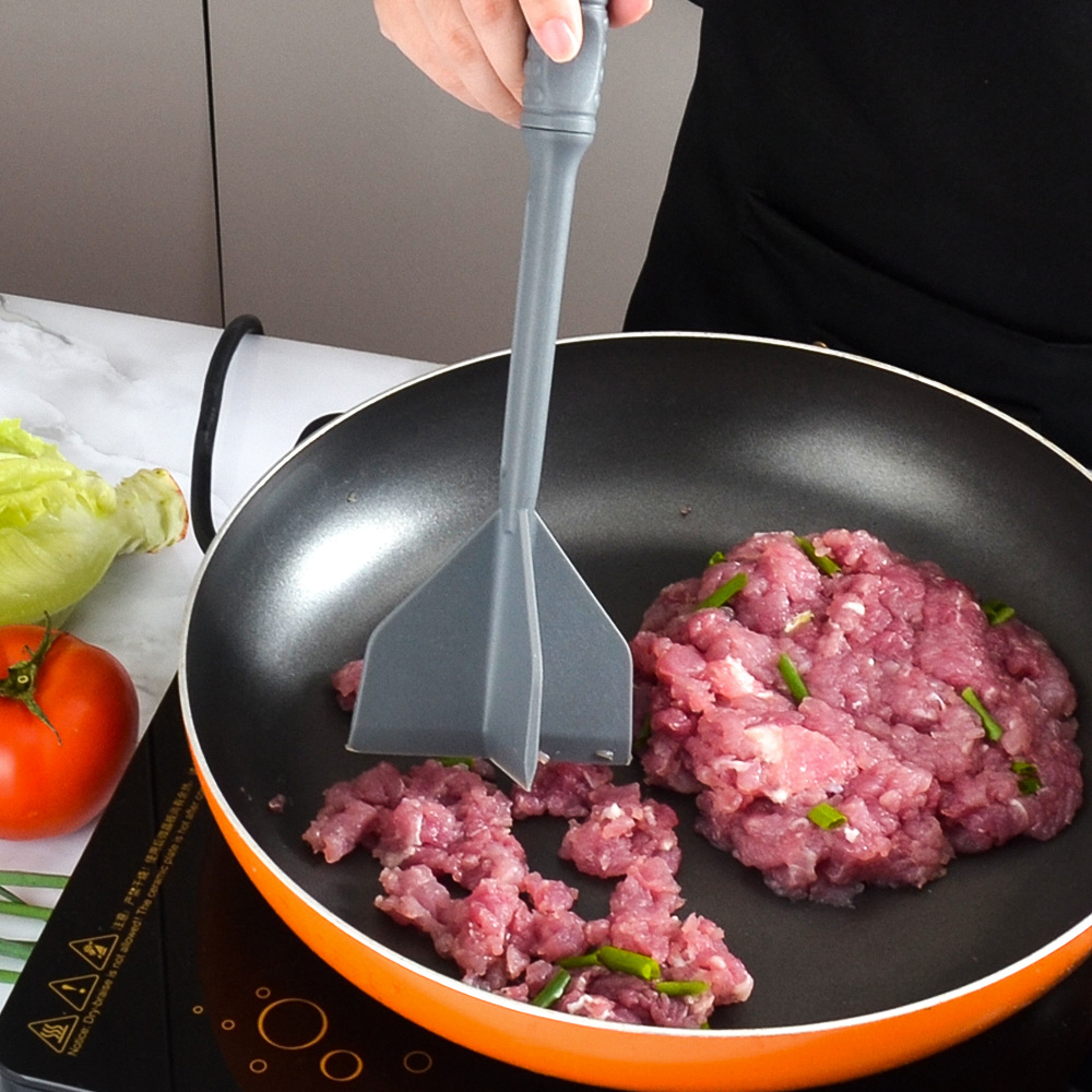 Premium Meat Chopper & Ground Beef Masher Heat-Resistant Non-Stick Kitchen Tool – view 2
