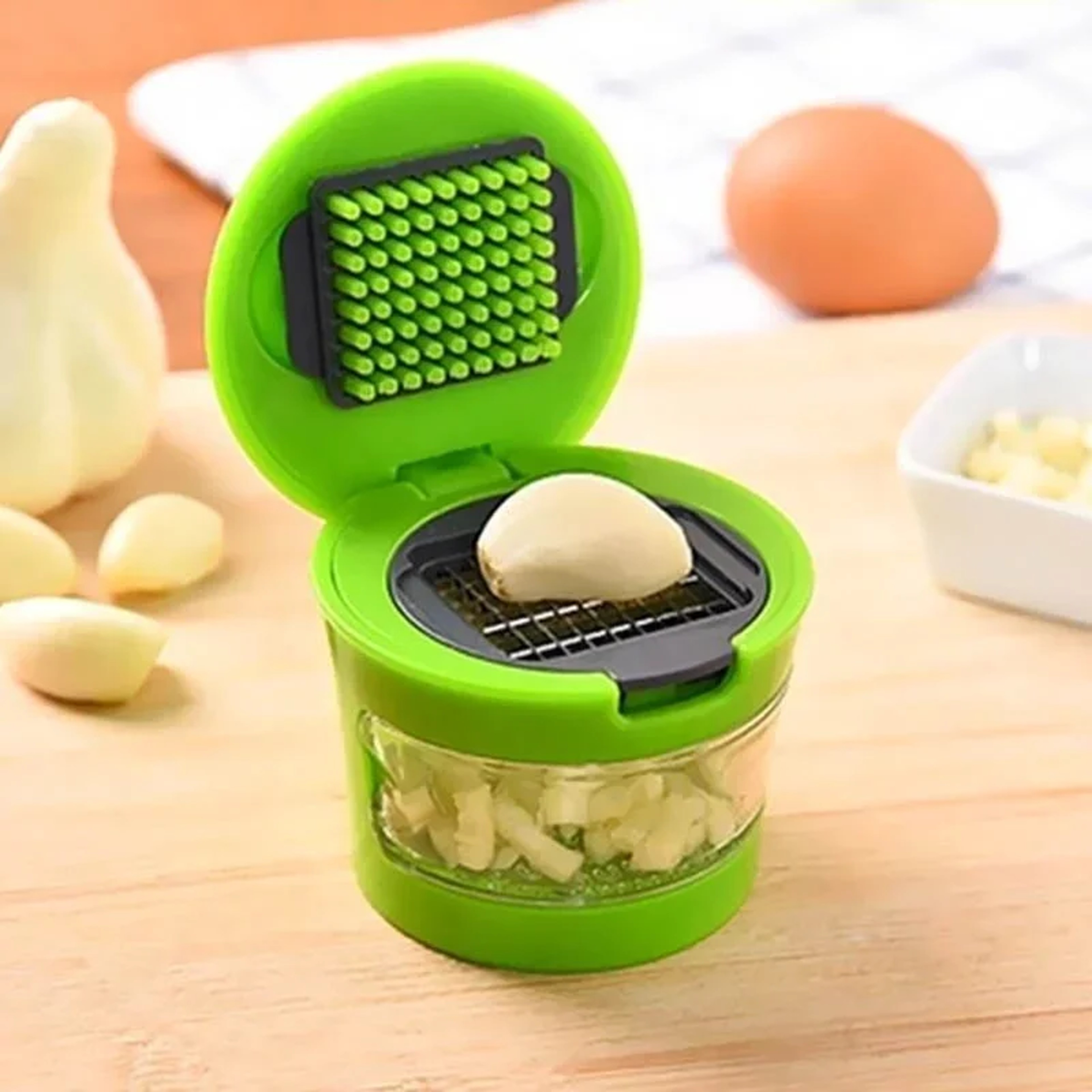 Stainless Steel Garlic Press Manual Garlic Mincer Kitchen Crusher Tool – view 1