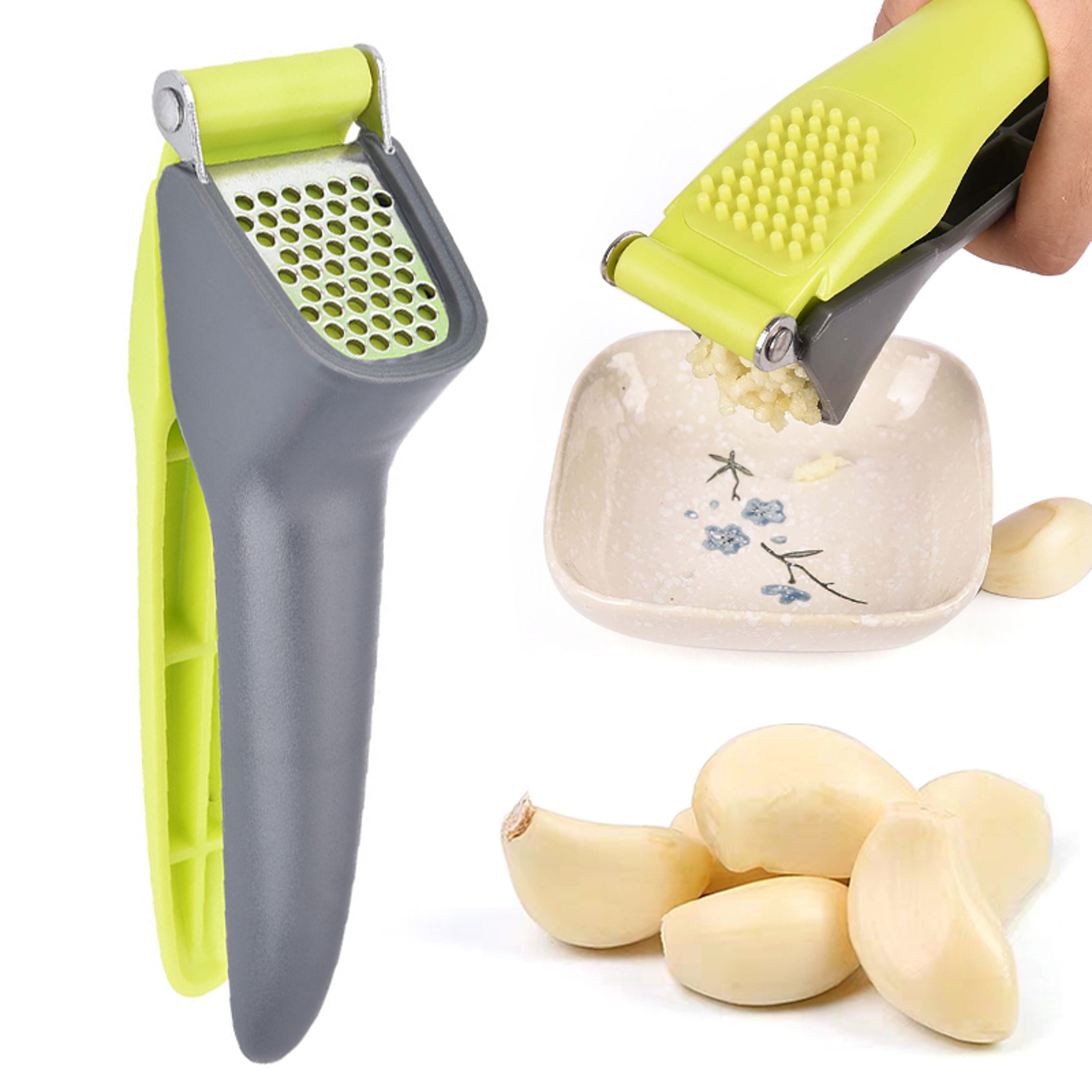 Premium Stainless Steel Garlic Press And Ginger Crusher Kitchen Mincer 0
