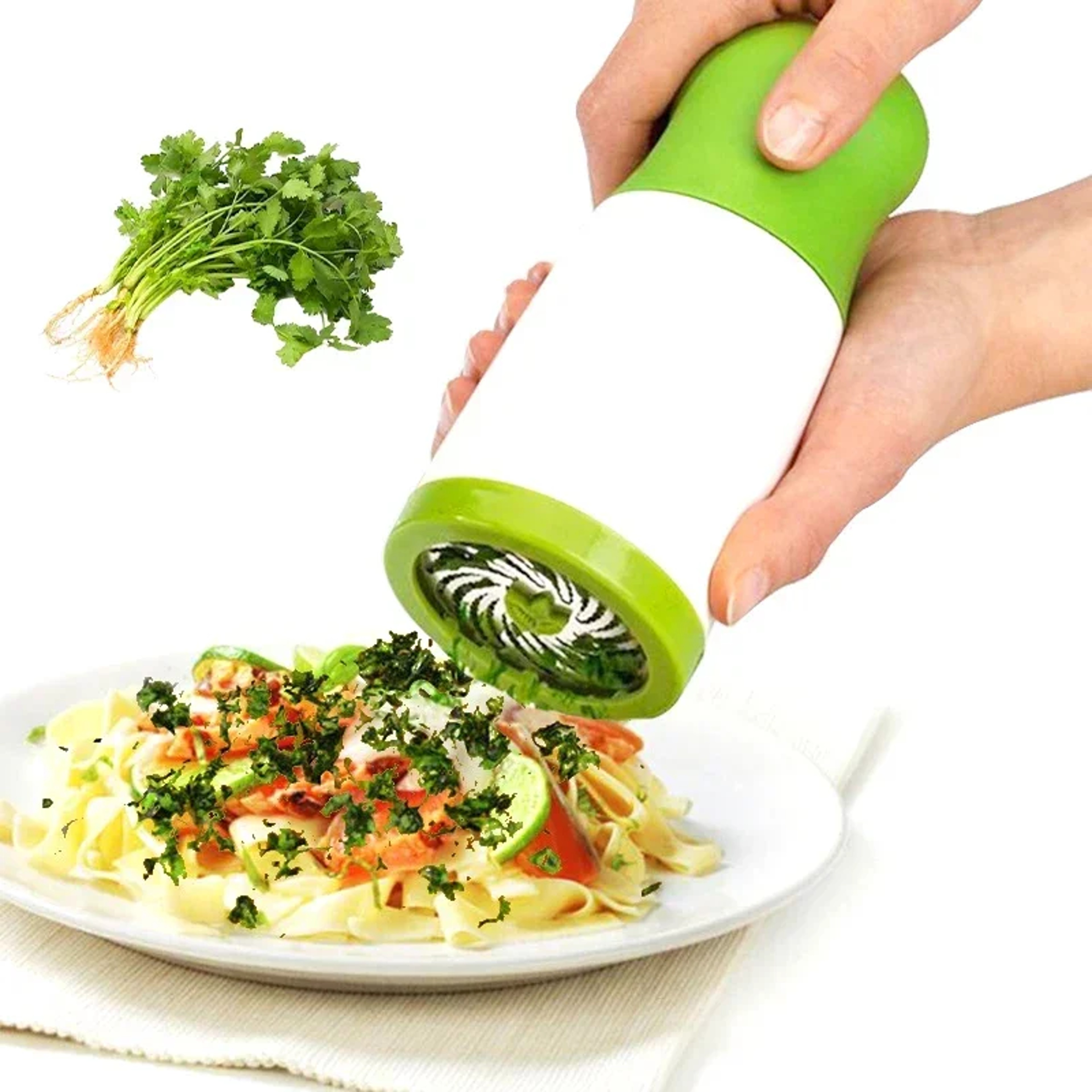 Precision Herb Chopper Manual Stainless Steel Vegetable Grinder & Parsley Cutter – view 1