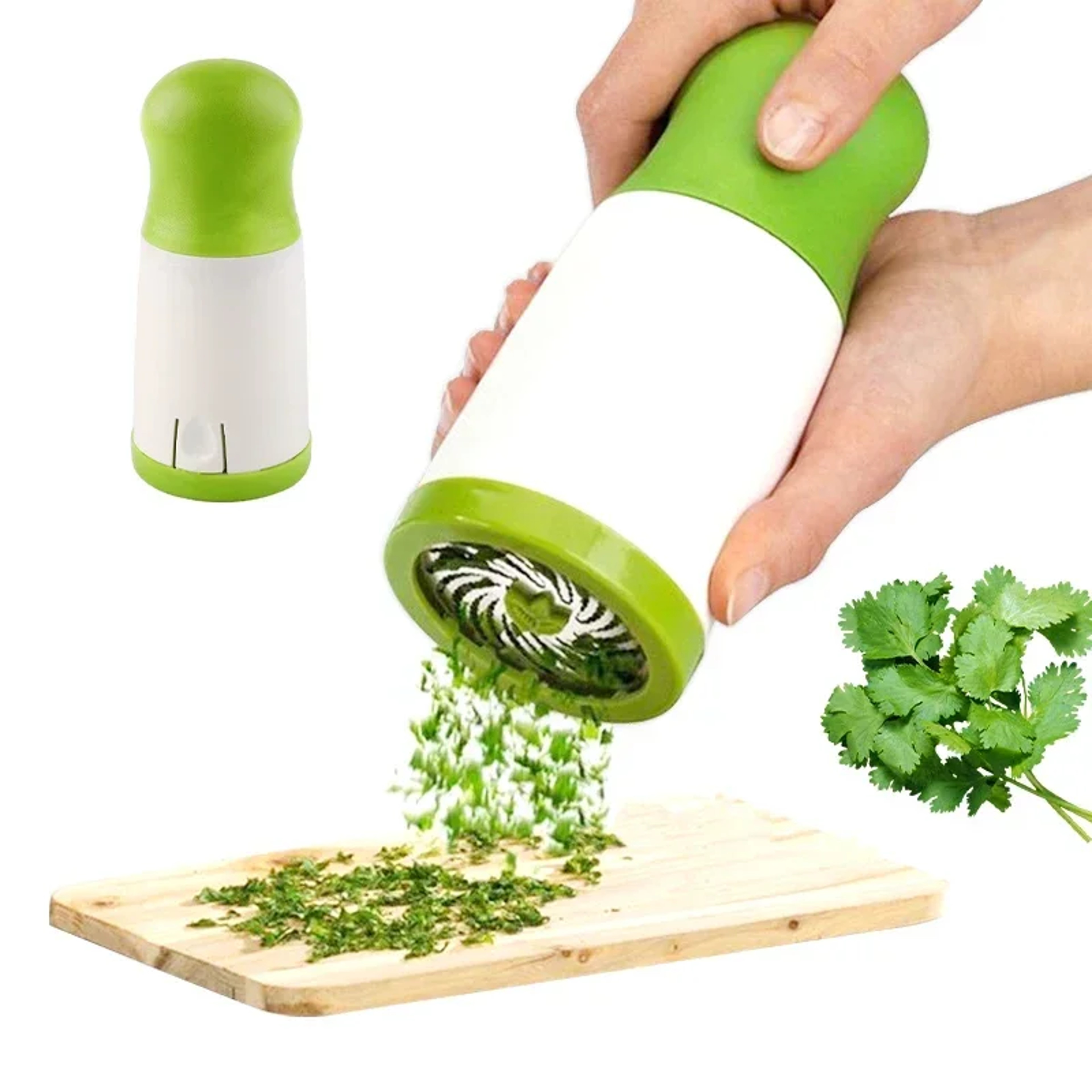 Precision Herb Chopper Manual Stainless Steel Vegetable Grinder & Parsley Cutter – view 2