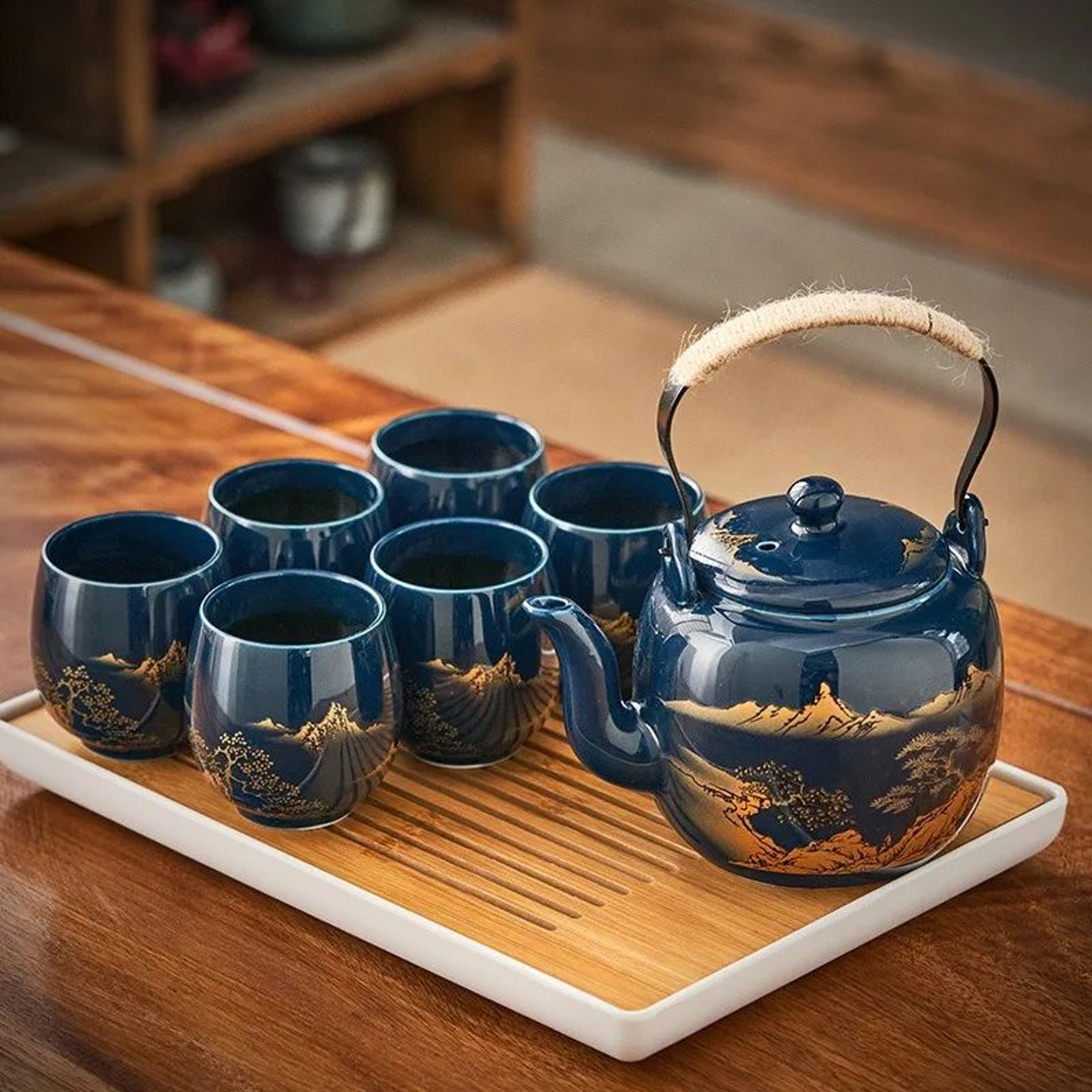 Premium Porcelain Tea Set – Handcrafted Ceramic Teapot & Cups, Elegant & Durable – view 1