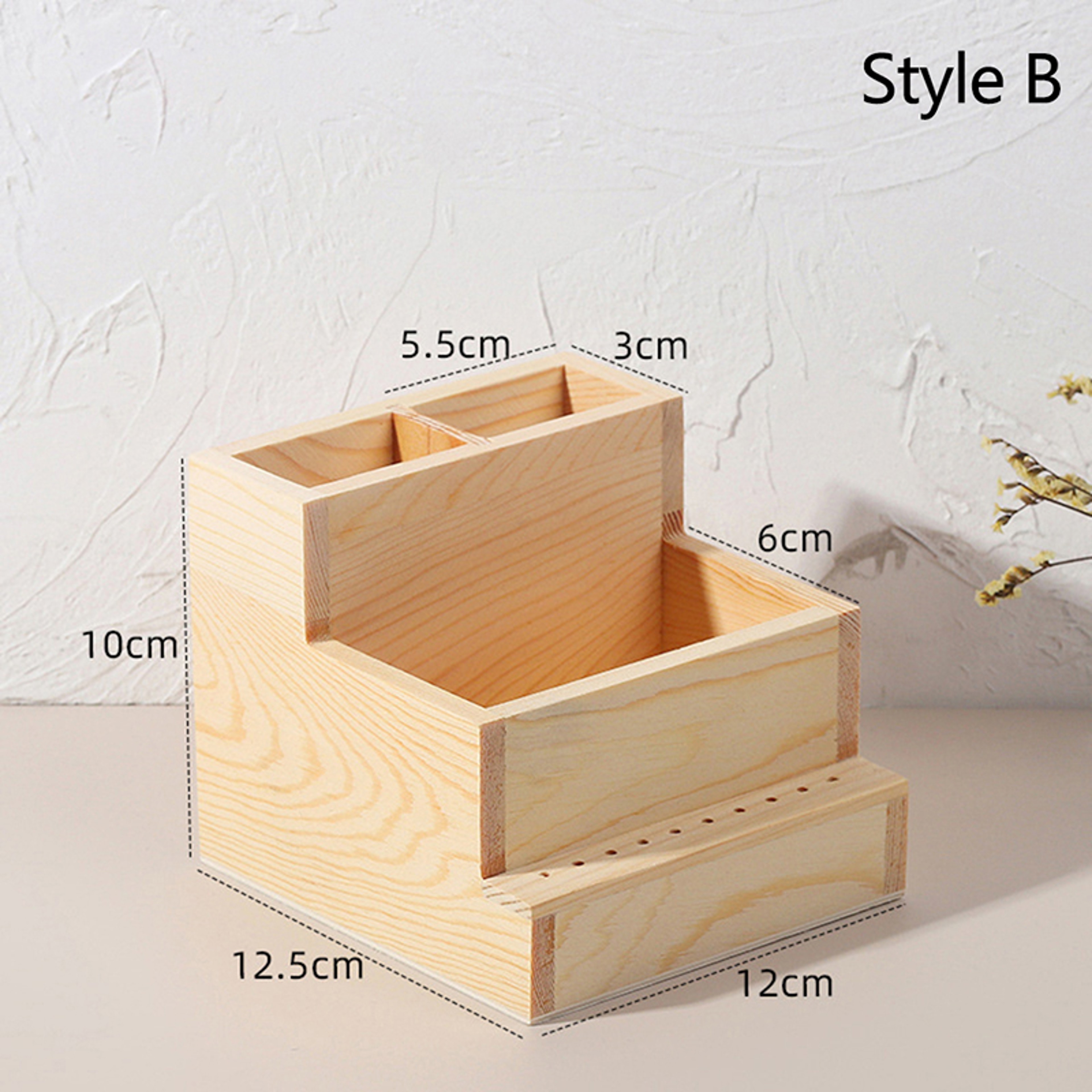 Durable Nail Drill Machine Bits Wooden Holder, Organizer Box for Nail Training, Nail Art Accessories DIY Manicure Tools – view 9