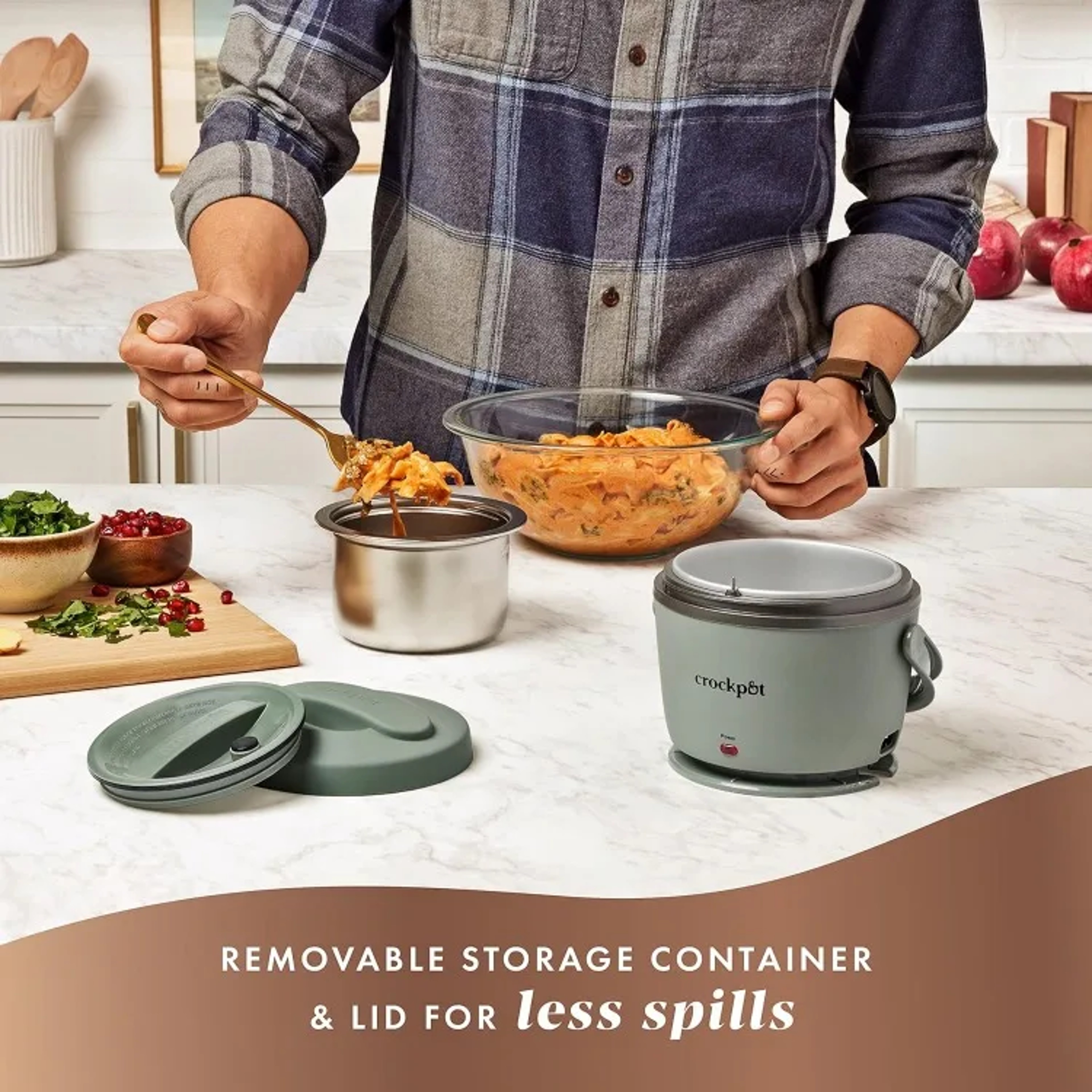 Good Portable Electric Lunch Box, 20-Ounce Food Warmer in Moonshine Green Spill-Free, Travel-Friendly, On-the-Go Meals – view 5