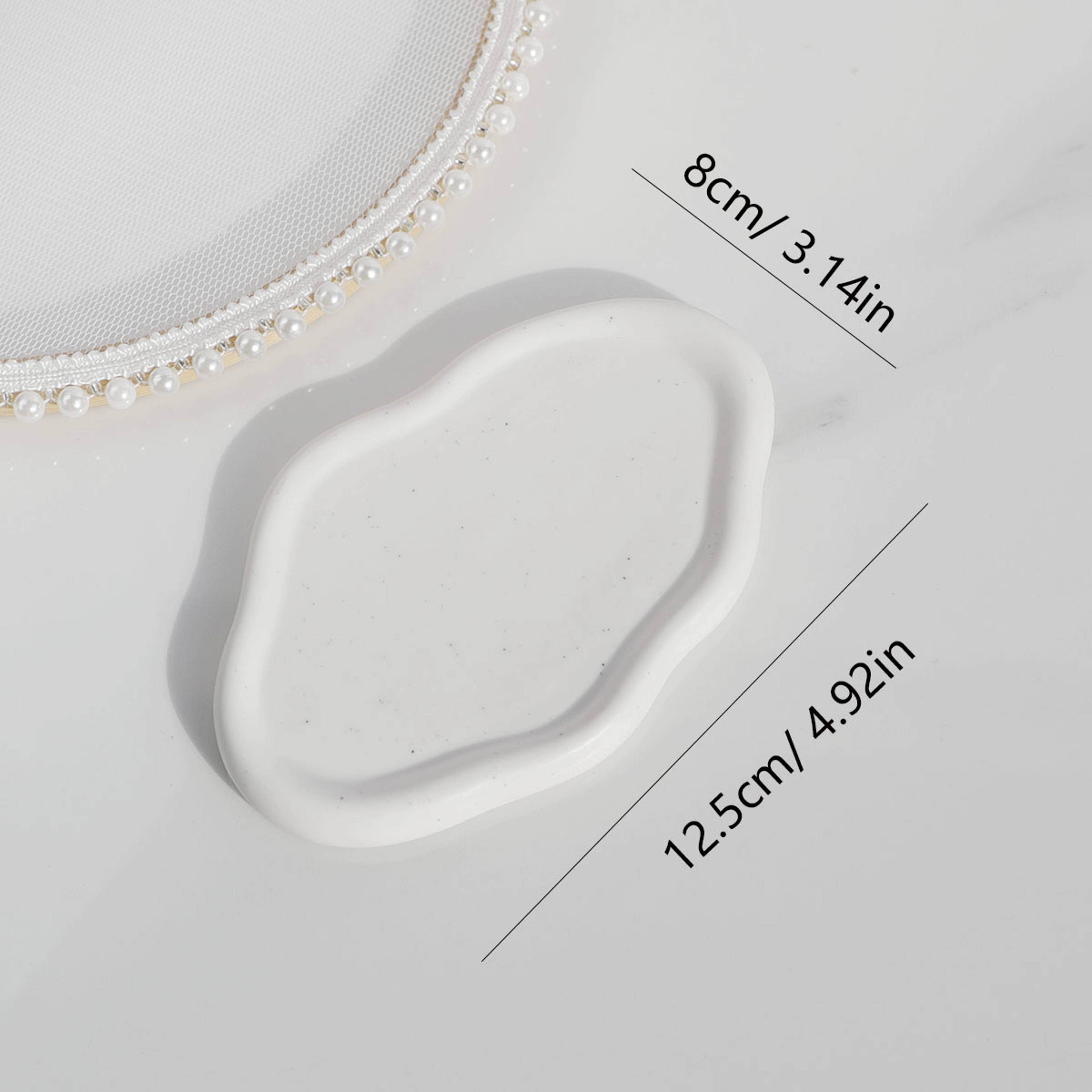 Ceramic Jewelry Dish for Women, Elegant Jewelry Tray Trinket Dish, Cloud Tray for Rings, Watches Keys, Perfect Christmas – view 7