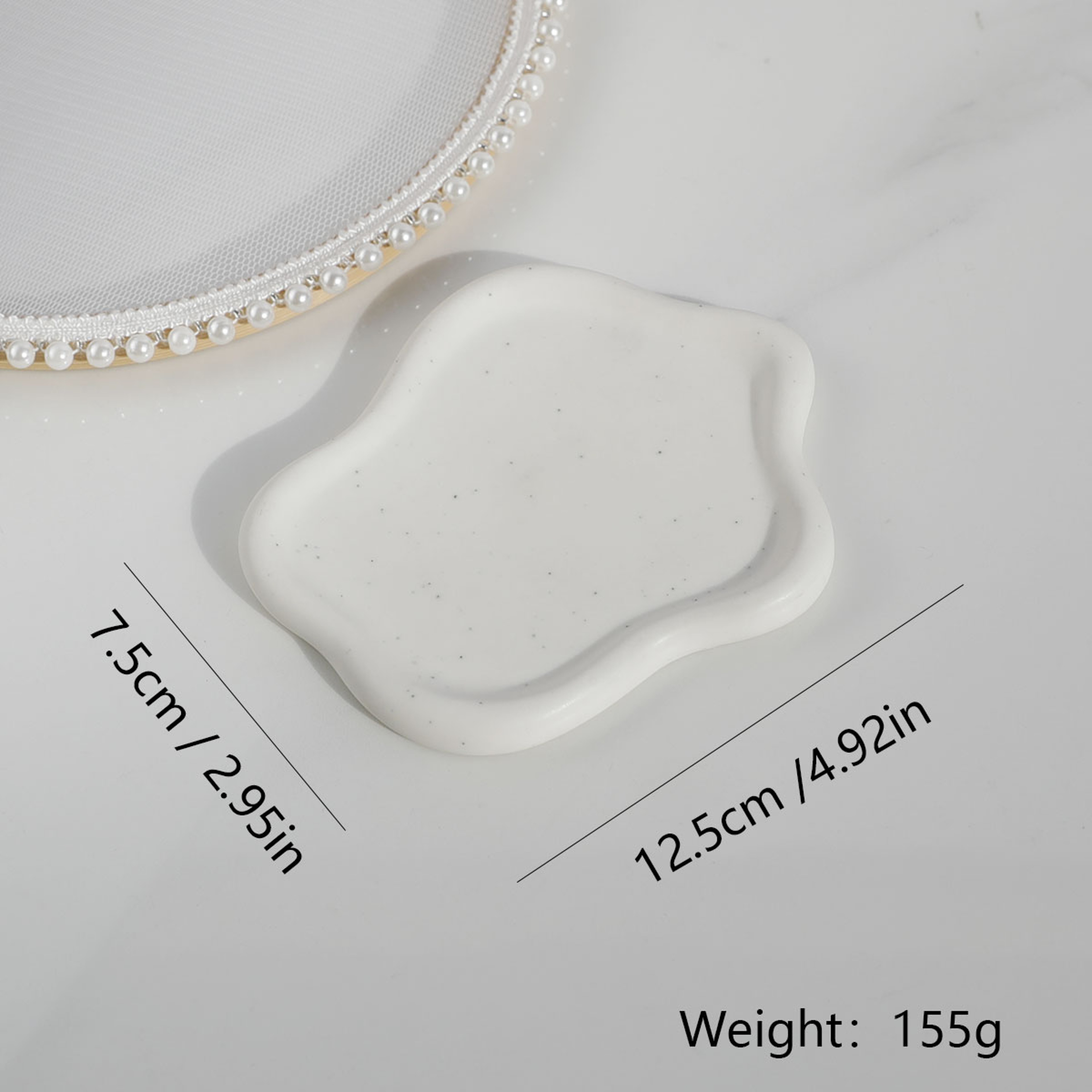 Ceramic Jewelry Dish for Women, Elegant Jewelry Tray Trinket Dish, Cloud Tray for Rings, Watches Keys, Perfect Christmas – view 6