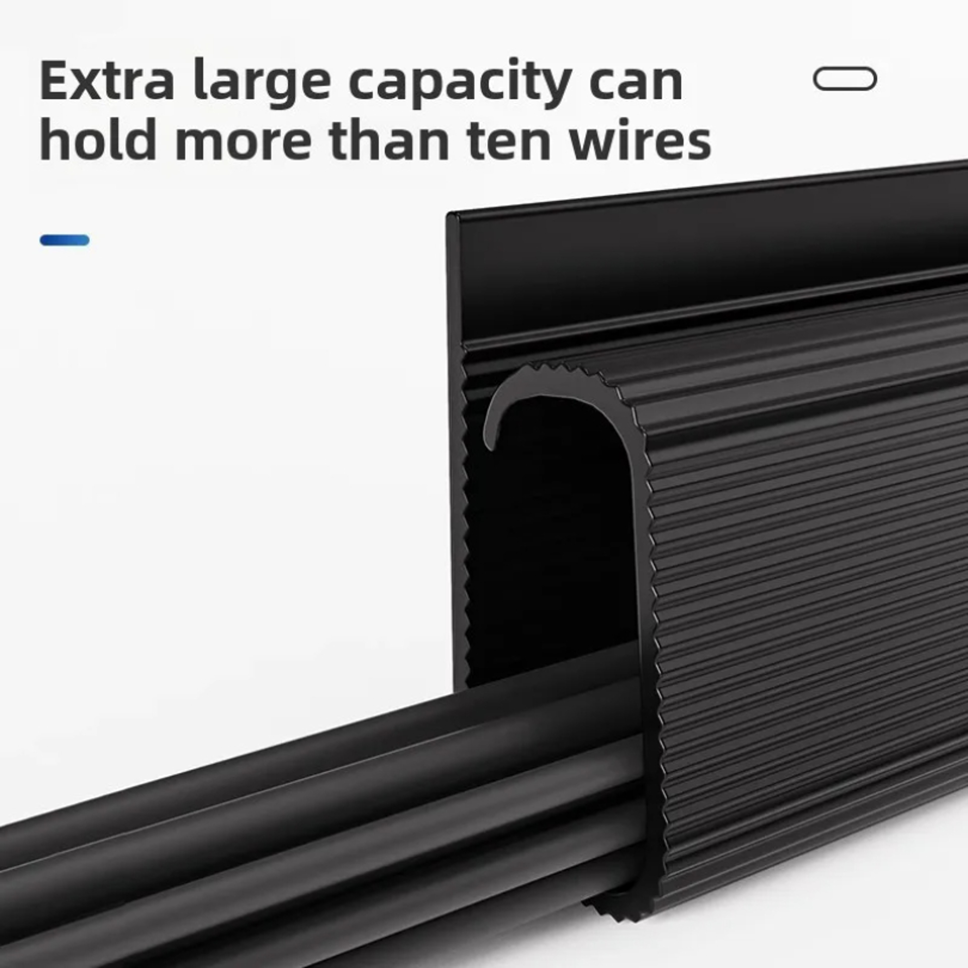 PVC Desk Cable Tray, Under Desk Cable Management, Wire Organizer Raceway & Cord Hider for Home Office – view 4
