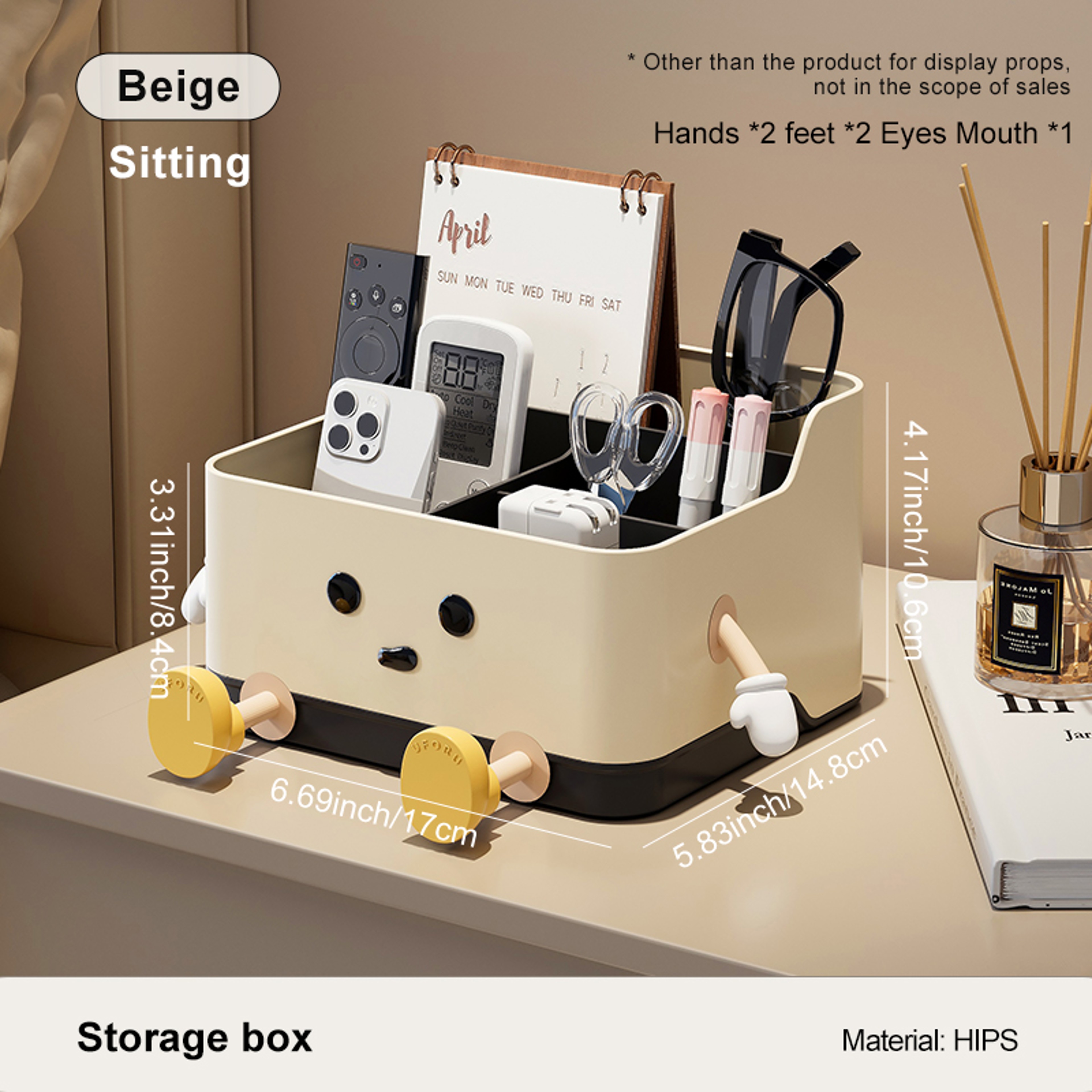 UFORU Desktop Storage Box, Remote Control, Debris Organizer for Office, Dormitory, and Stationery Compartment – view 8