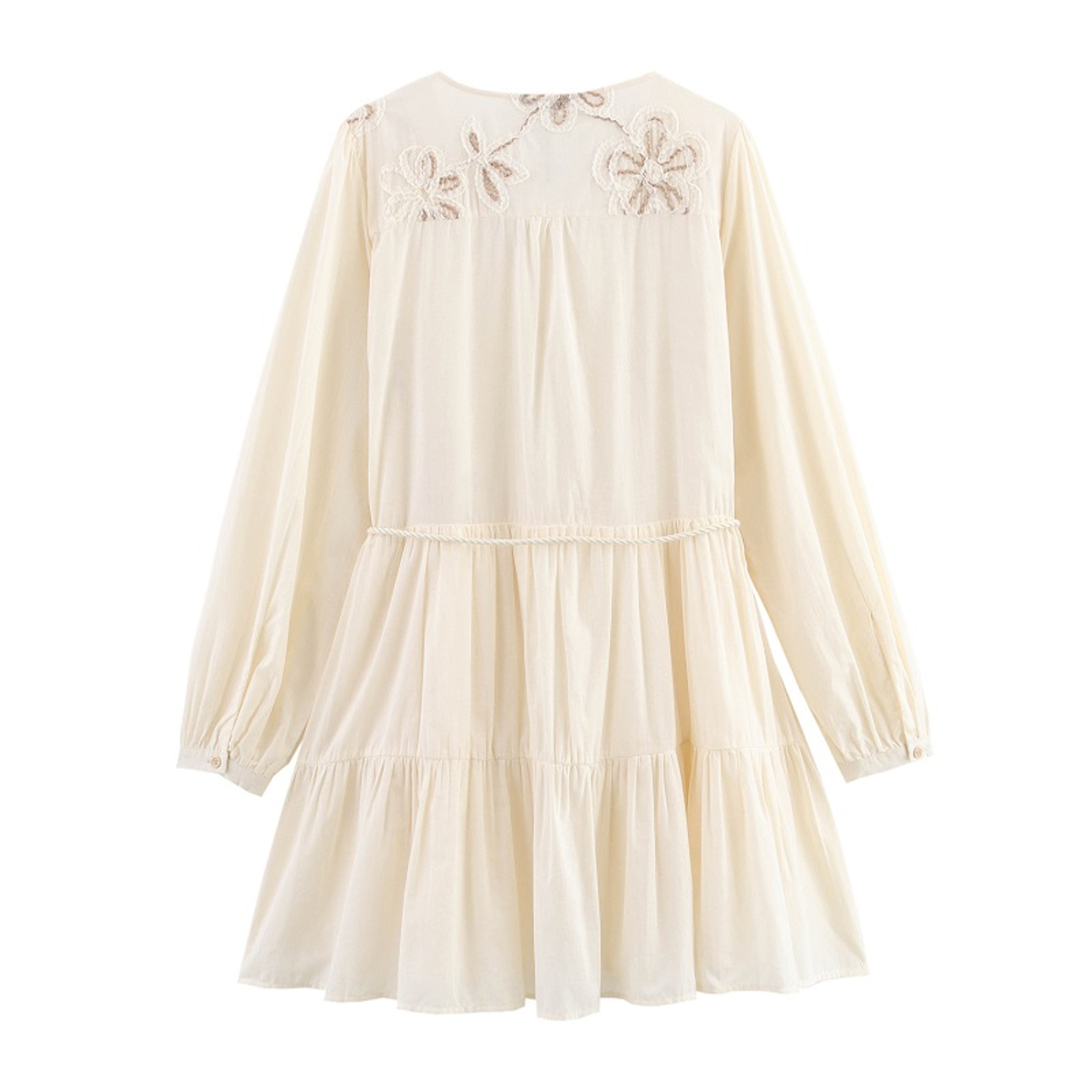 Flower Embroidered Mini Dress Women Tassel Pleated Short Dresses For Woman Summer Beach Womens Dres 0