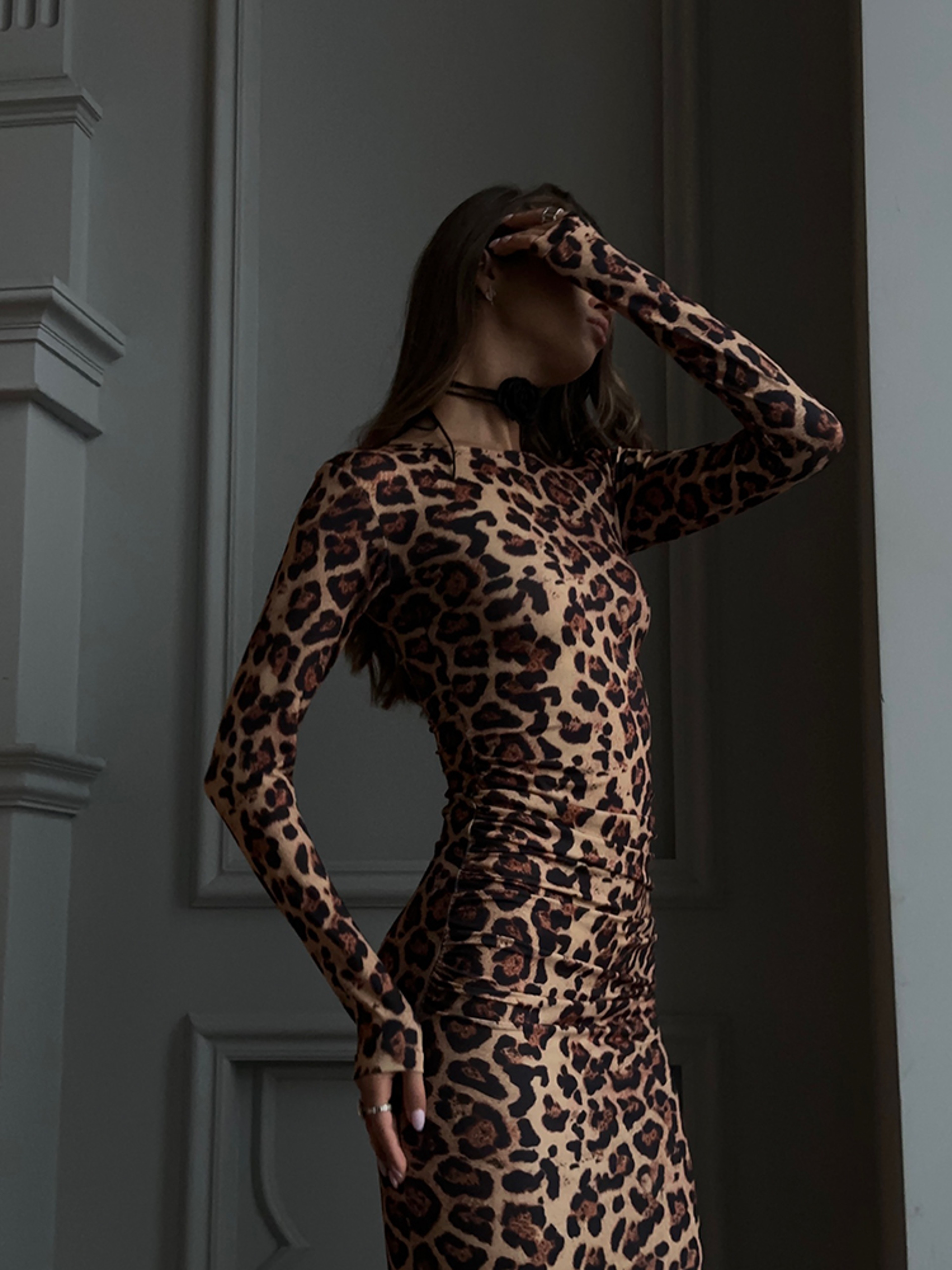Fashion Leopard Bodycon Sheath, Slim Female Bodycon Robes Vestidos – view 7