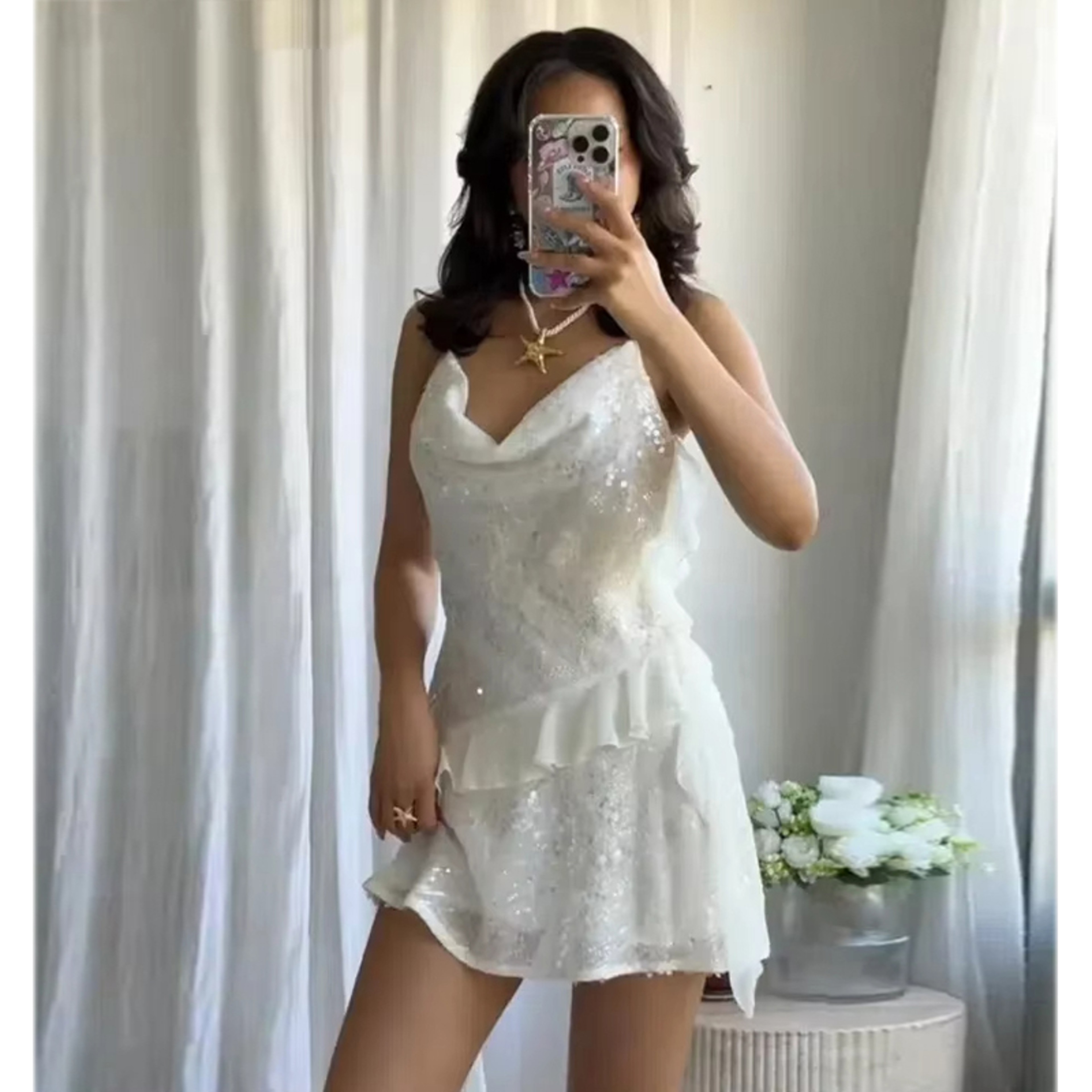 Sequin Mini Dress Woman Sexy Slip Party Dresses For Women Summer Backless Womens Dress Straps Beach 0