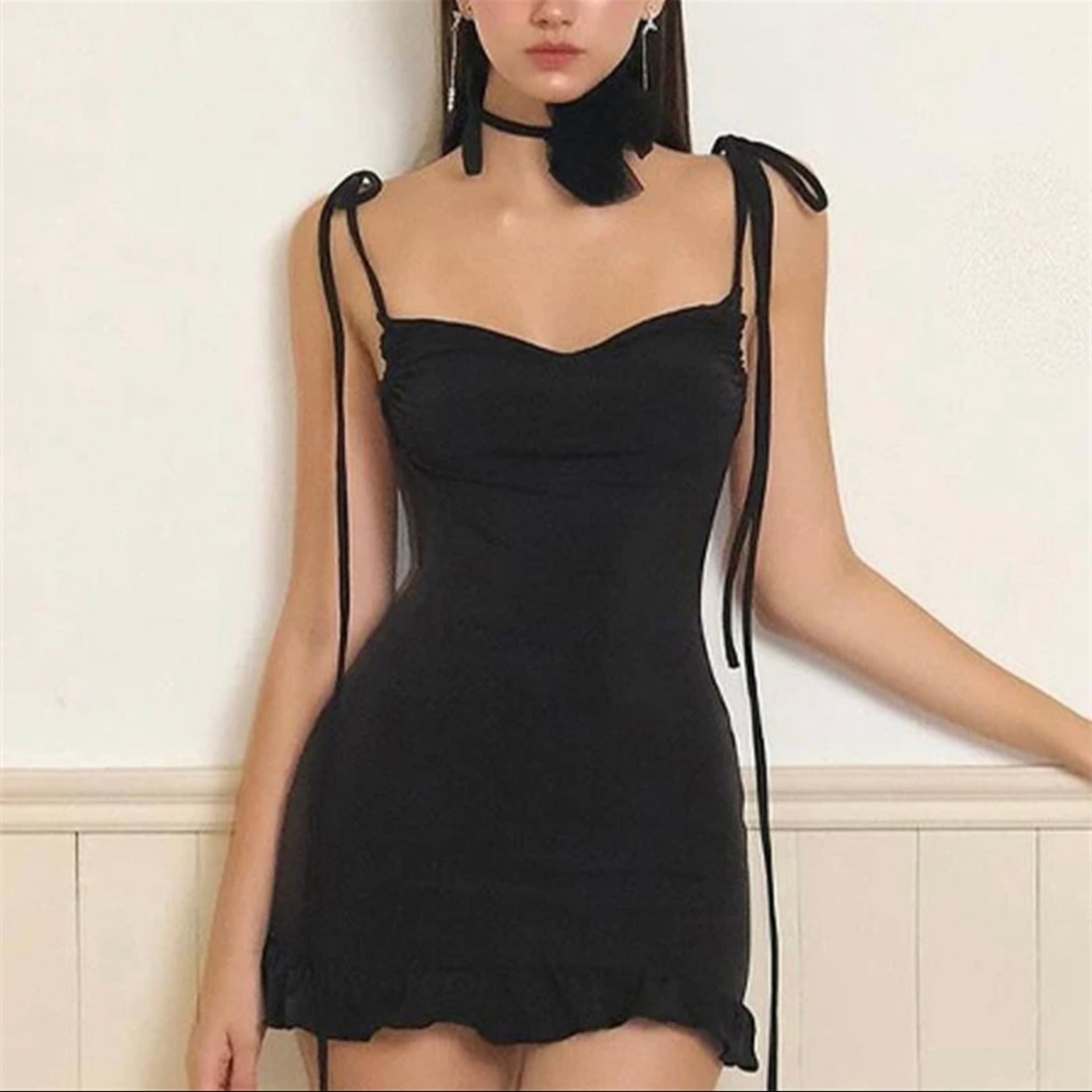 Sexy LaceUp Backless Summer Dress Hip Hugging Skirt New HighEnd Feel For Girls 5