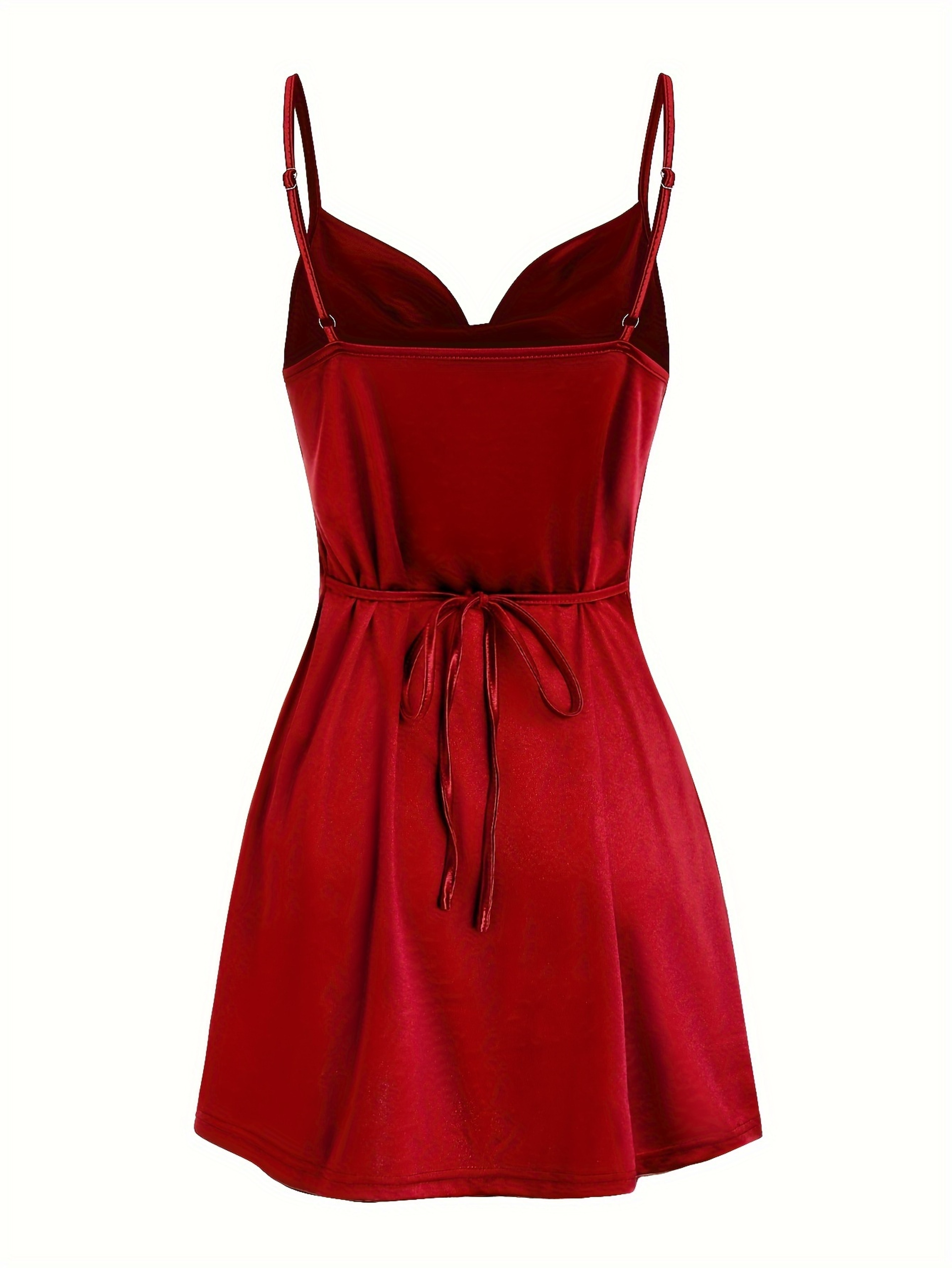 Voom Satin Hip Suspender Dress Womens Dress For Parties Elegant Satin Dress For Evening Wear Sexy A
