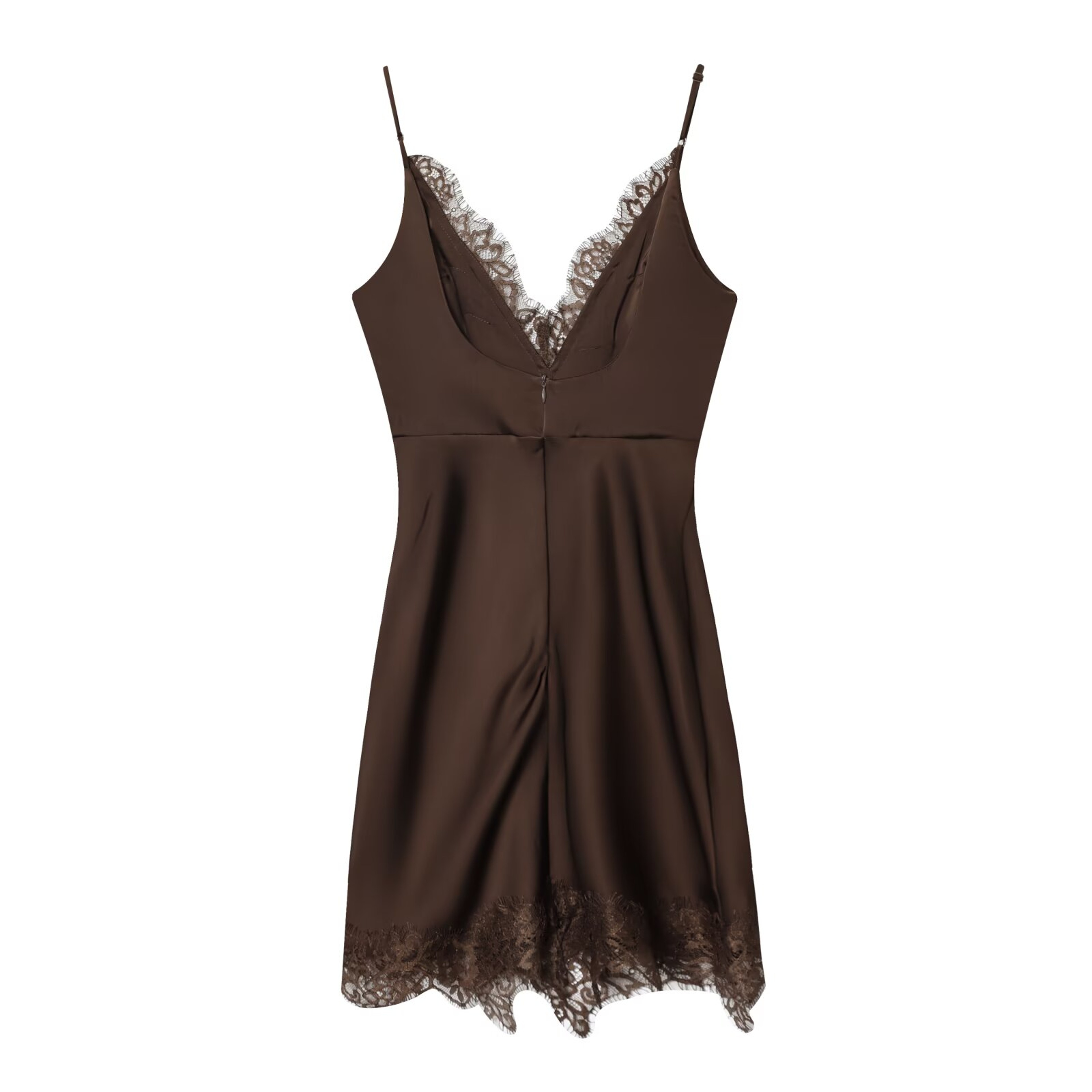 Women Lace Trim Cami Dress, Sleeveless Deep V Neck, Sexy Fashionable Chic Outfit for Stylish Women – view 4