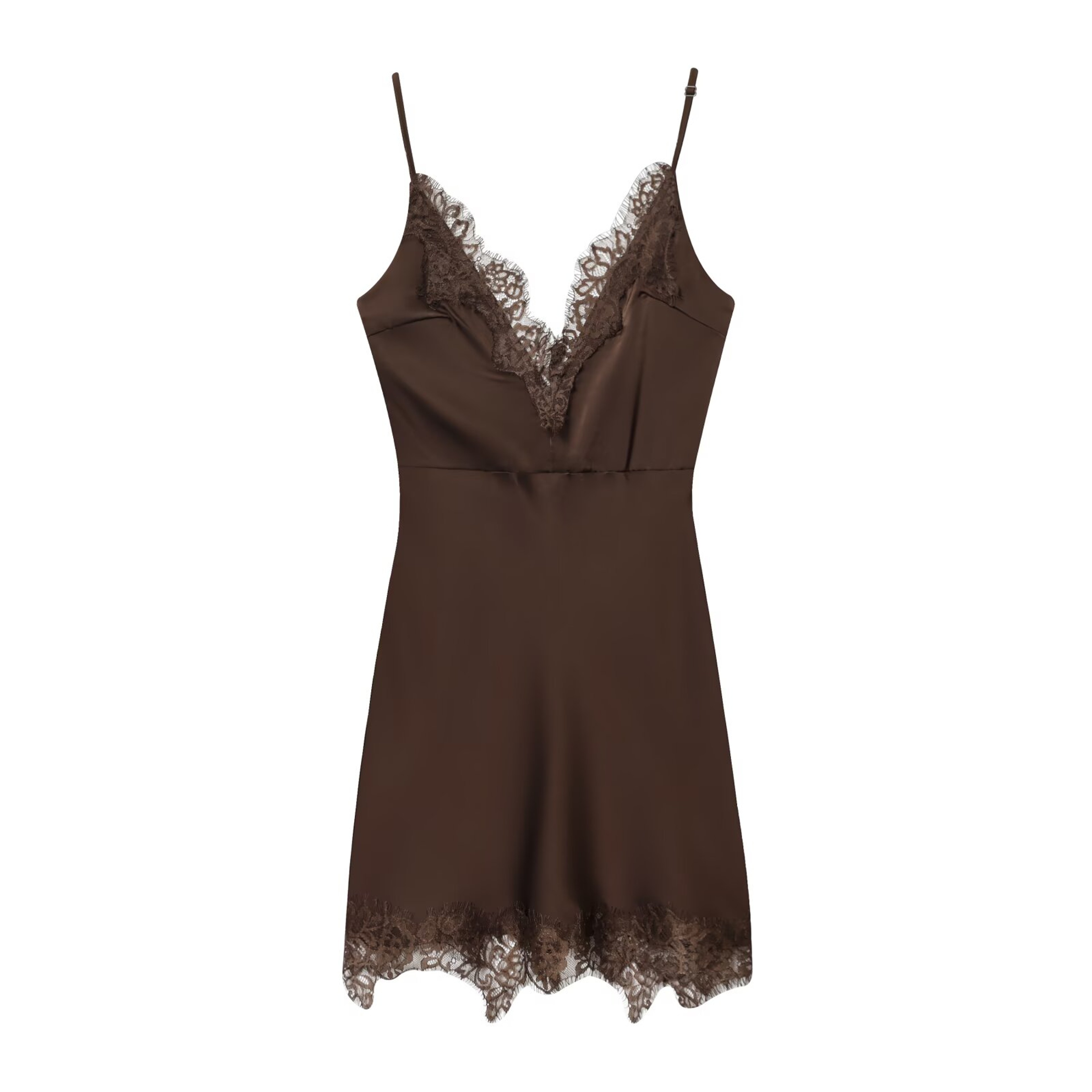 Women Lace Trim Cami Dress, Sleeveless Deep V Neck, Sexy Fashionable Chic Outfit for Stylish Women – view 7